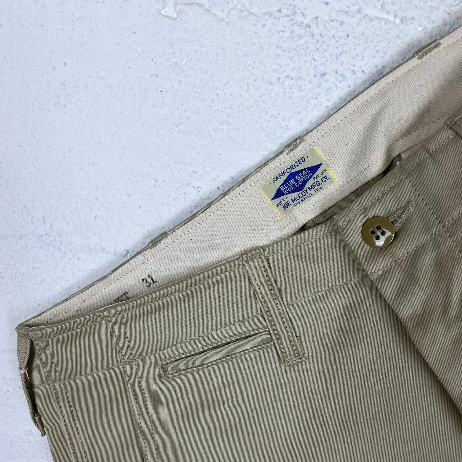 the real mccoy's | joe mccoy blue seal chino trousers - beige - Image 7