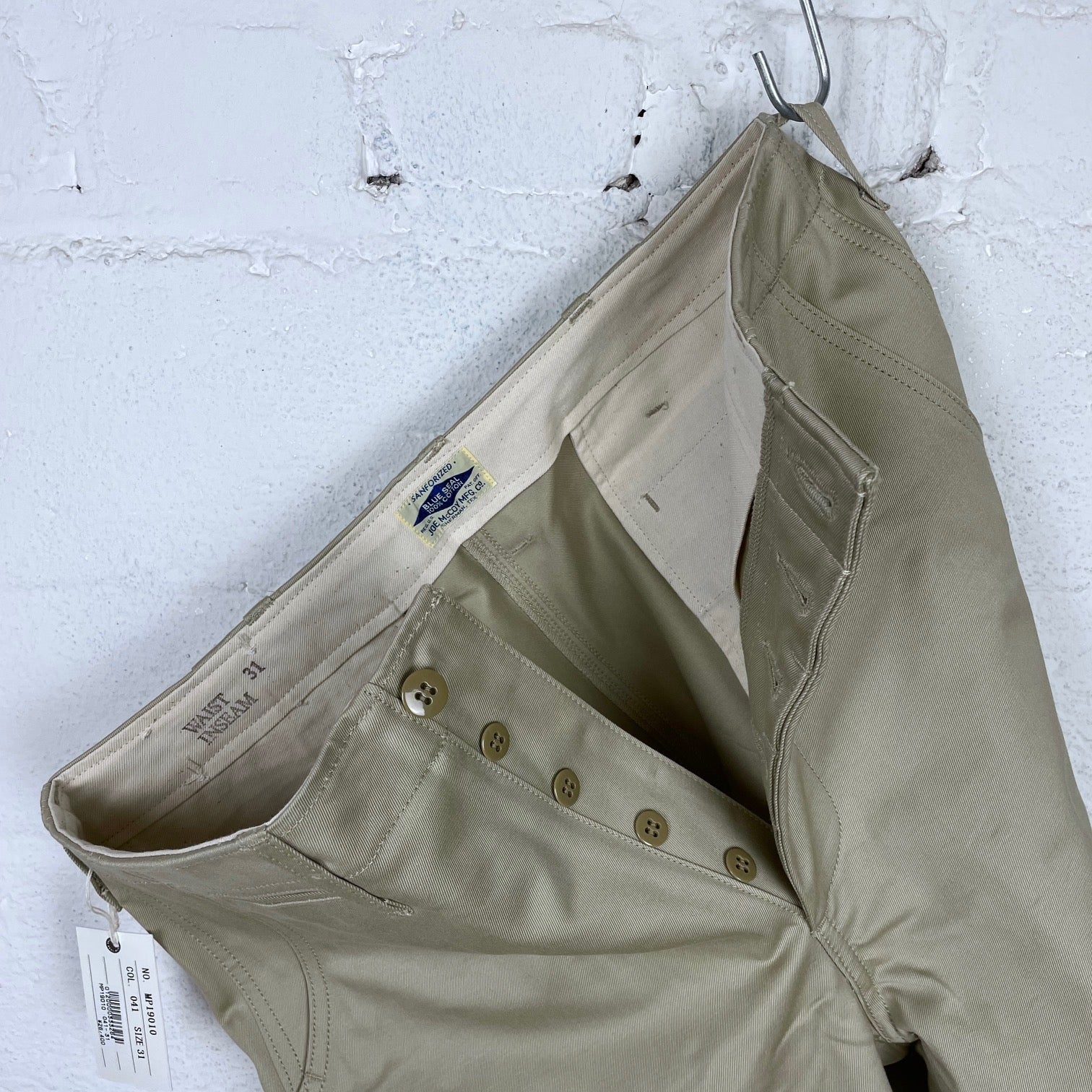 the real mccoy's | joe mccoy blue seal chino trousers - beige - Image 8