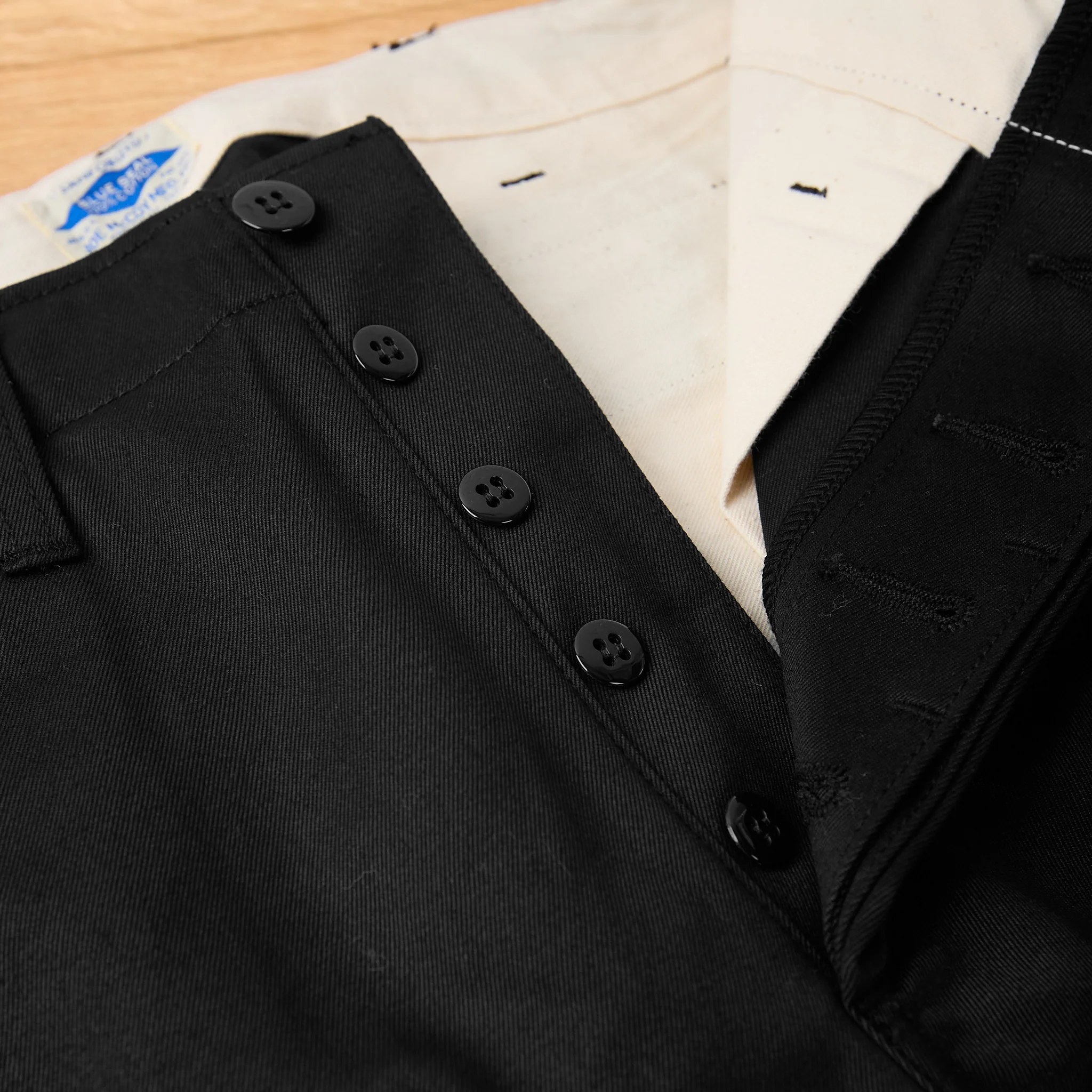 the real mccoy's | joe mccoy blue seal chino trousers - black - Image 4