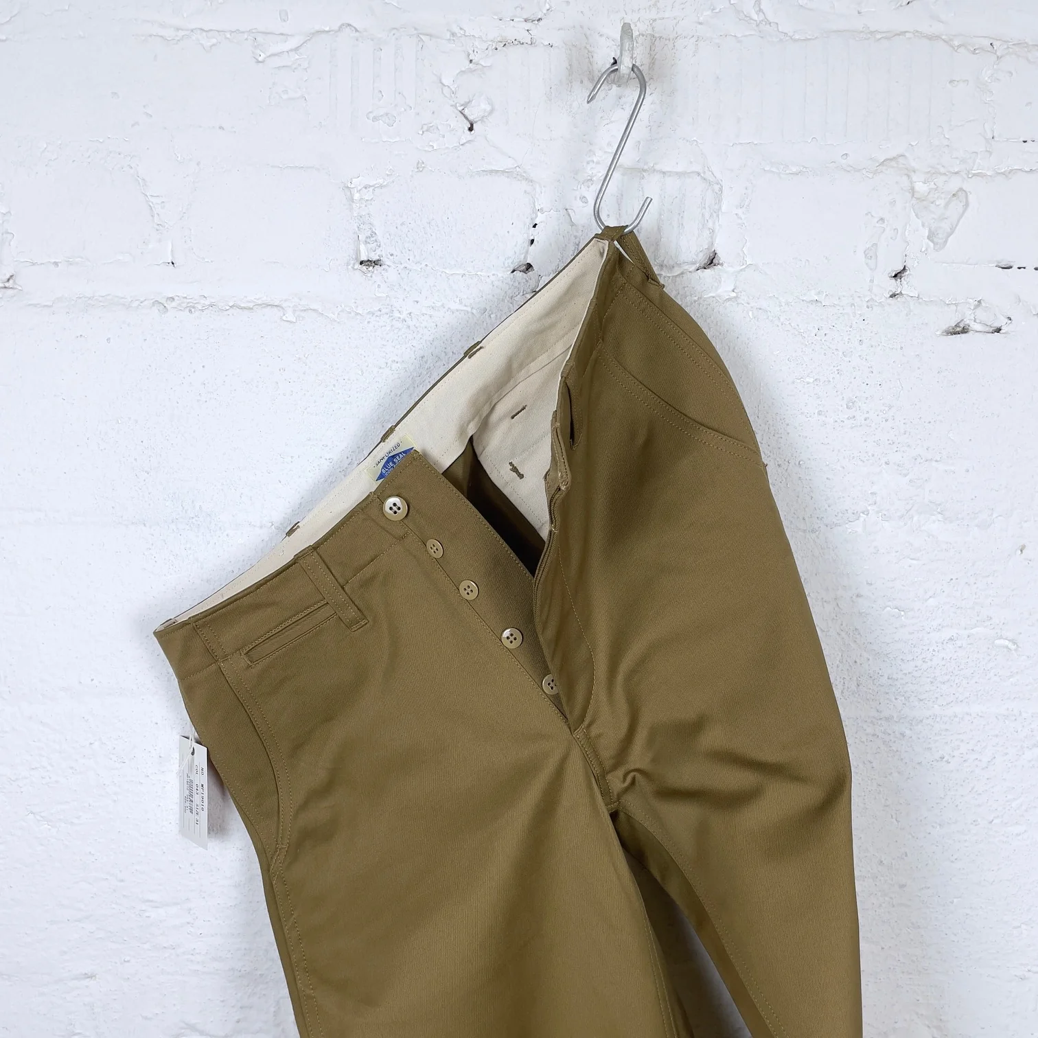 the real mccoy's | joe mccoy blue seal chino trousers - khaki - Image 2