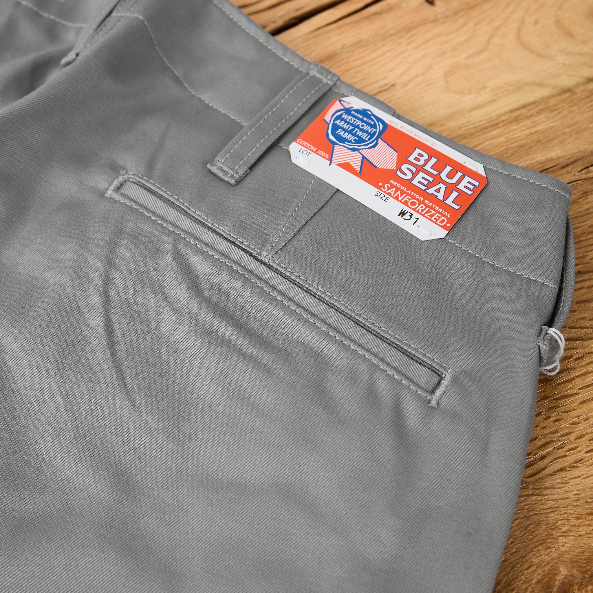 the real mccoy's | joe mccoy blue seal chino trousers - m.gray - Image 4