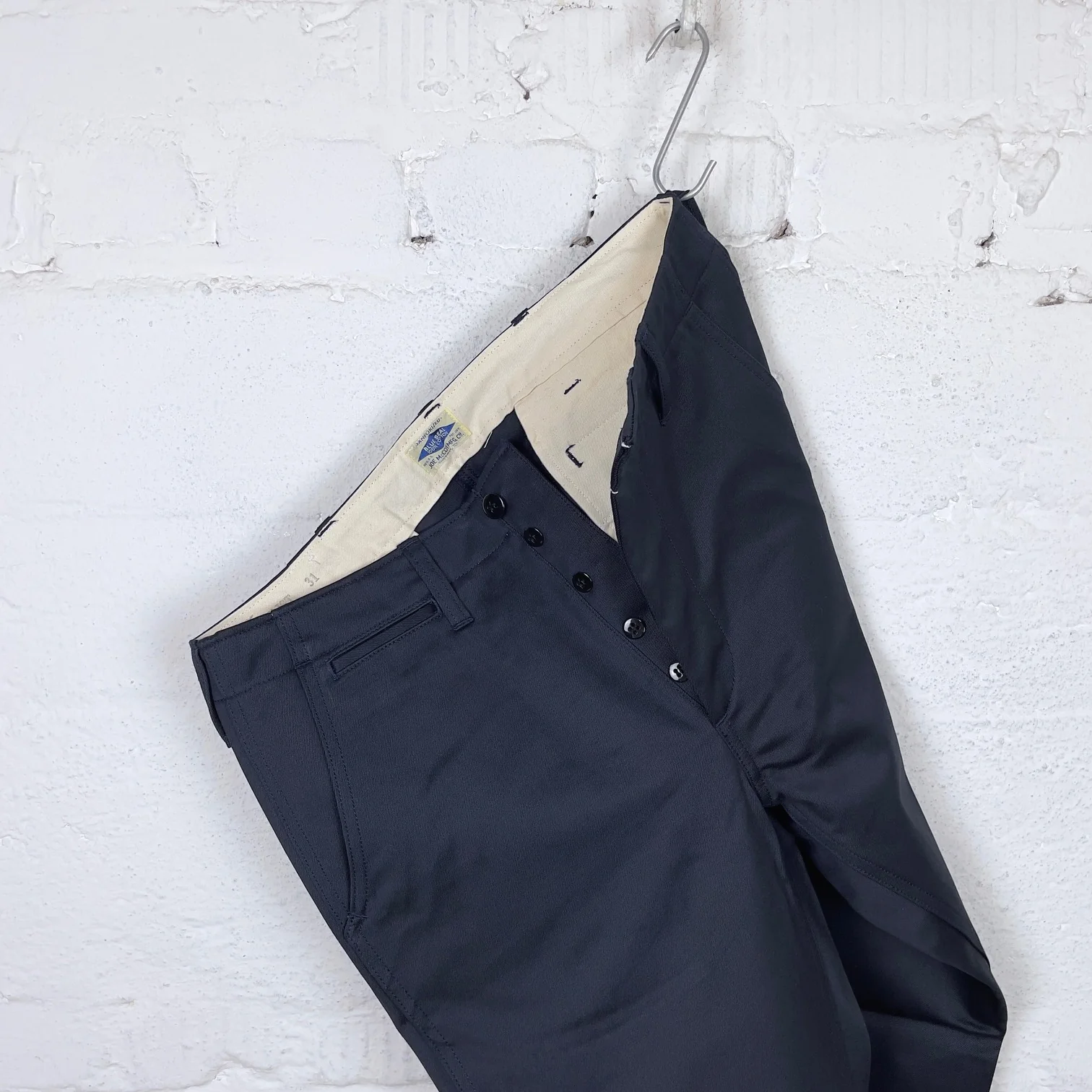 the real mccoy's | joe mccoy blue seal chino trousers - navy - Image 3