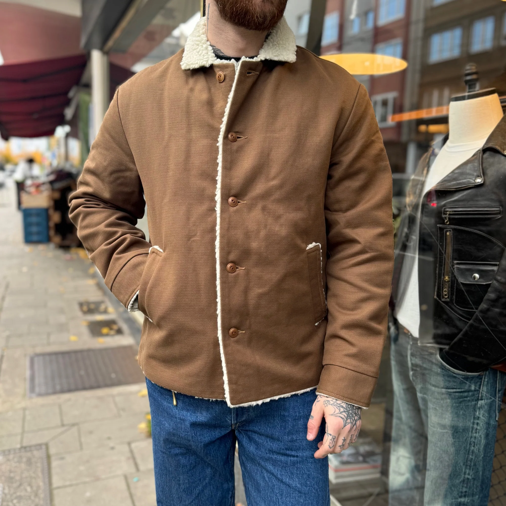 the real mccoy's | joe mccoy moleskin ranch coat - brown - Image 2