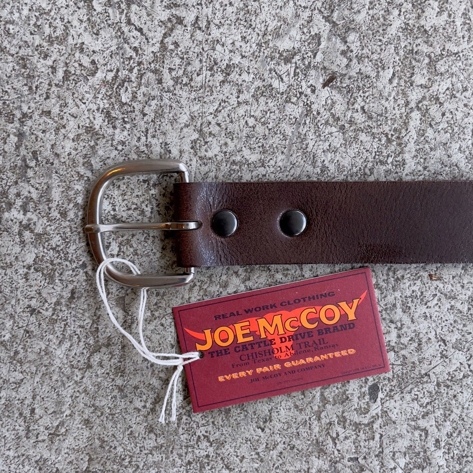 the real mccoy's | joe mccoy narrow width belt - brown - Image 3