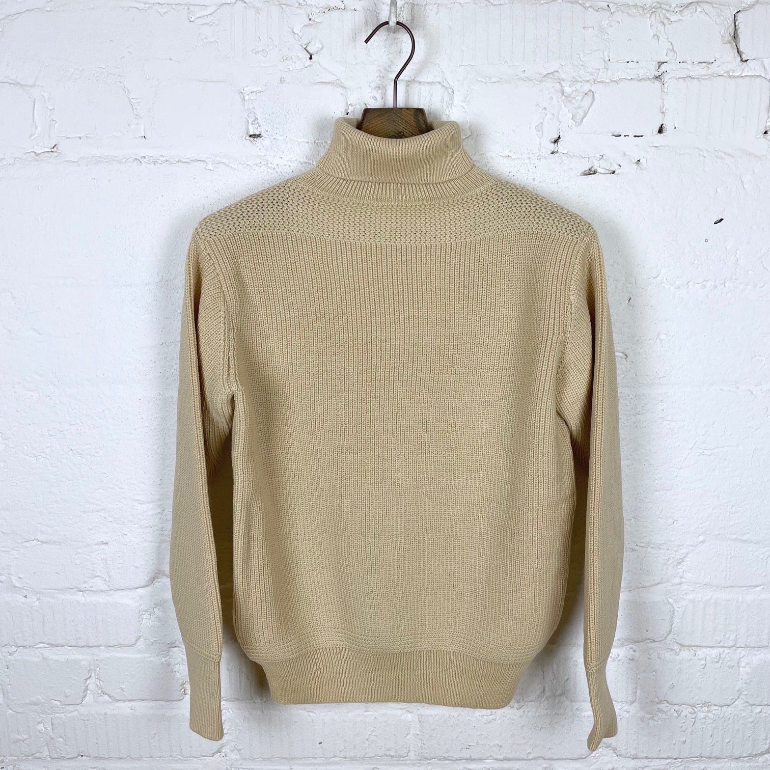 the real mccoy's | lighthouse fisherman's turtle neck sweater ecru