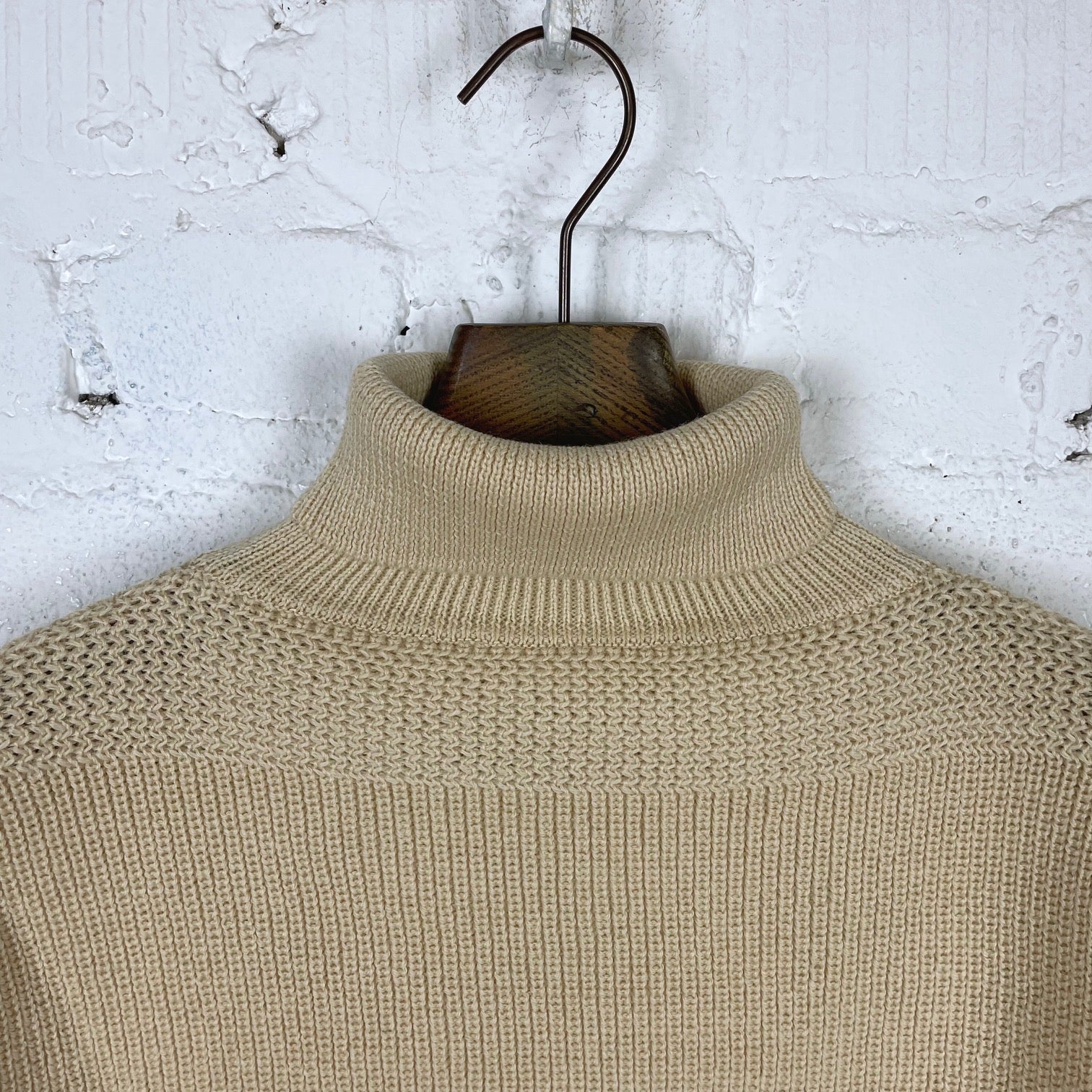 the real mccoy's | lighthouse fisherman's turtle neck sweater ecru - Image 2