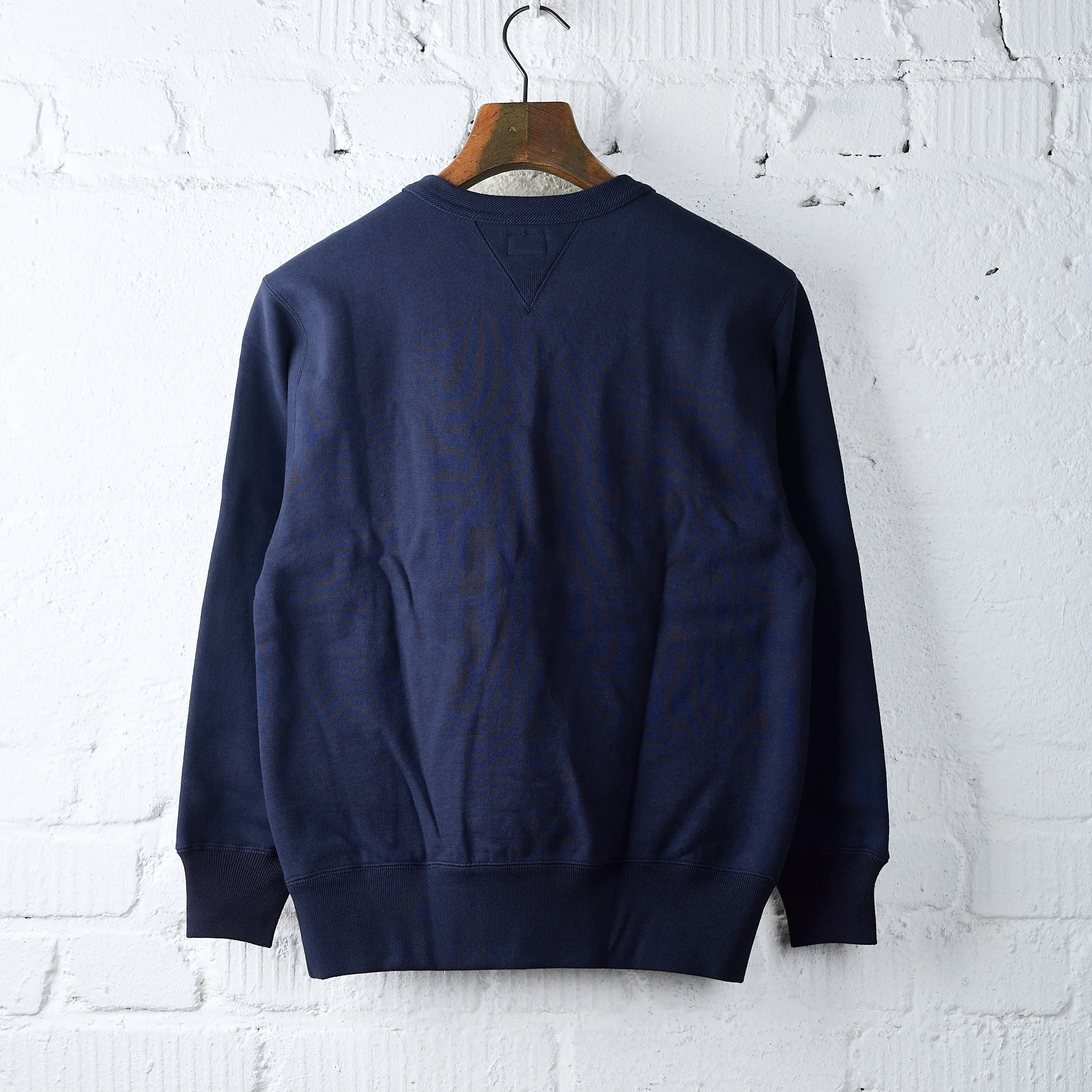 the real mccoy's | loopwheel crewneck sweatshirt - navy - Image 3