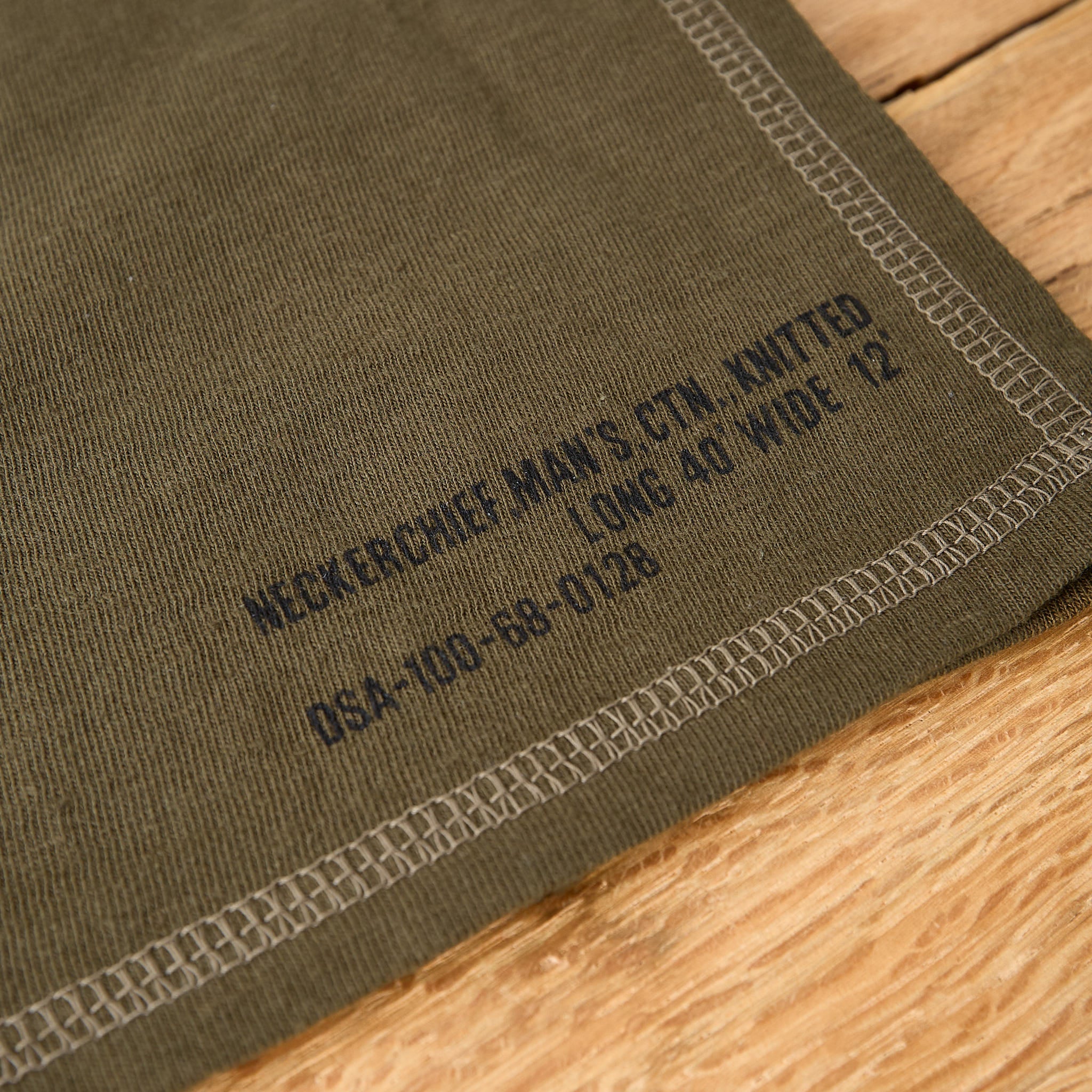 the real mccoy's | ma25007 knitted neckerchief - olive - Image 3