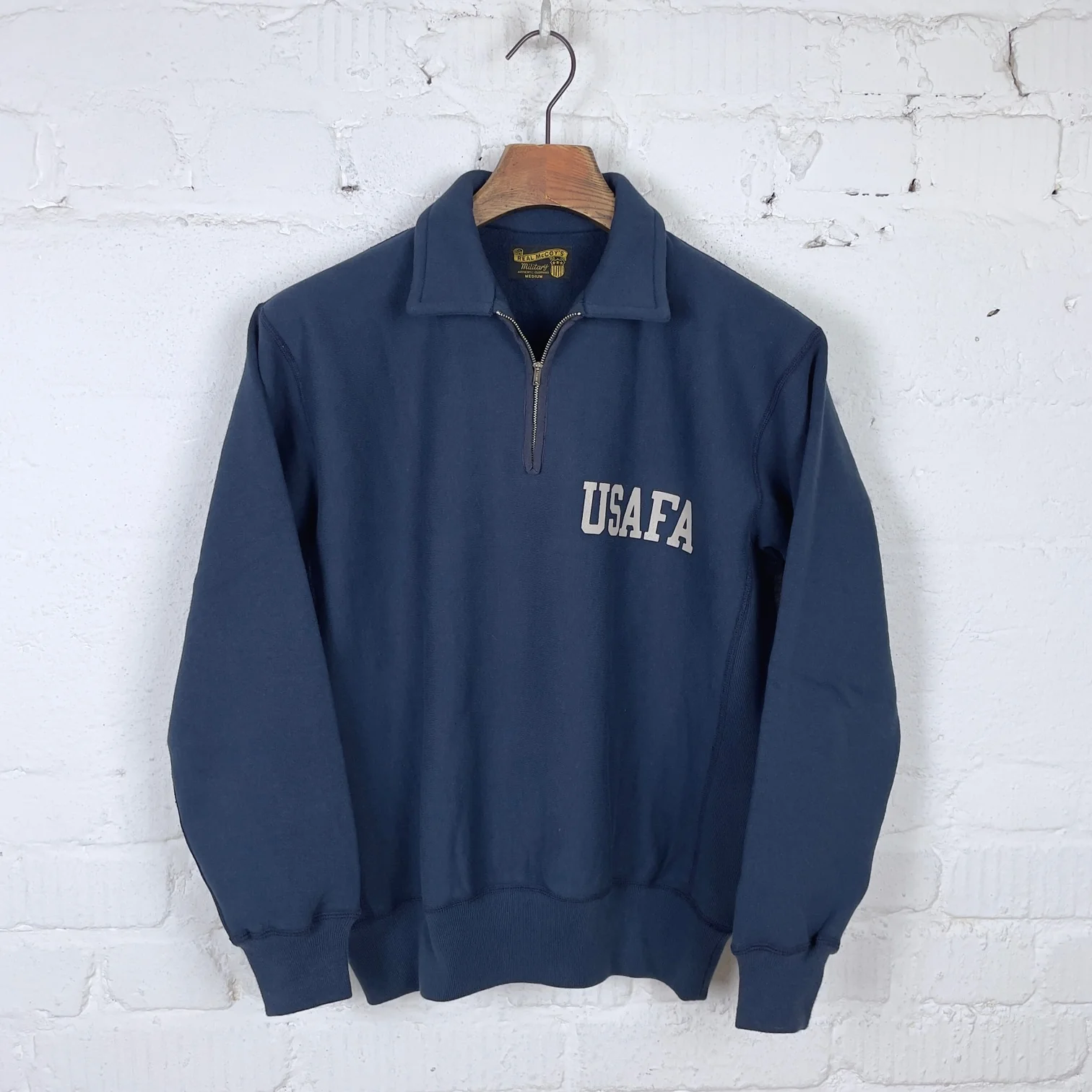 the real mccoy's | military 1-4 zip sweatshirt - usafa