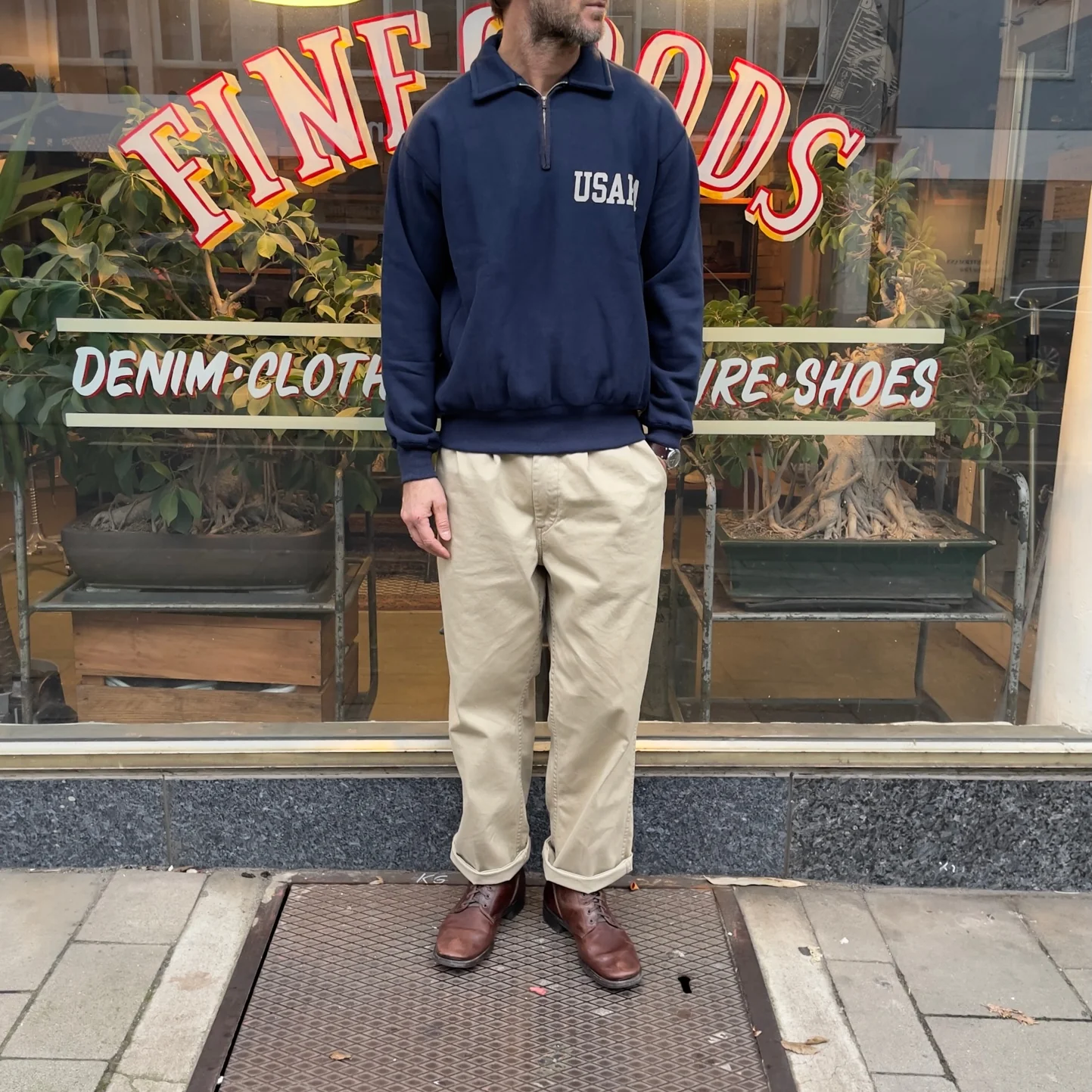 the real mccoy's | military 1-4 zip sweatshirt - usafa - Image 3