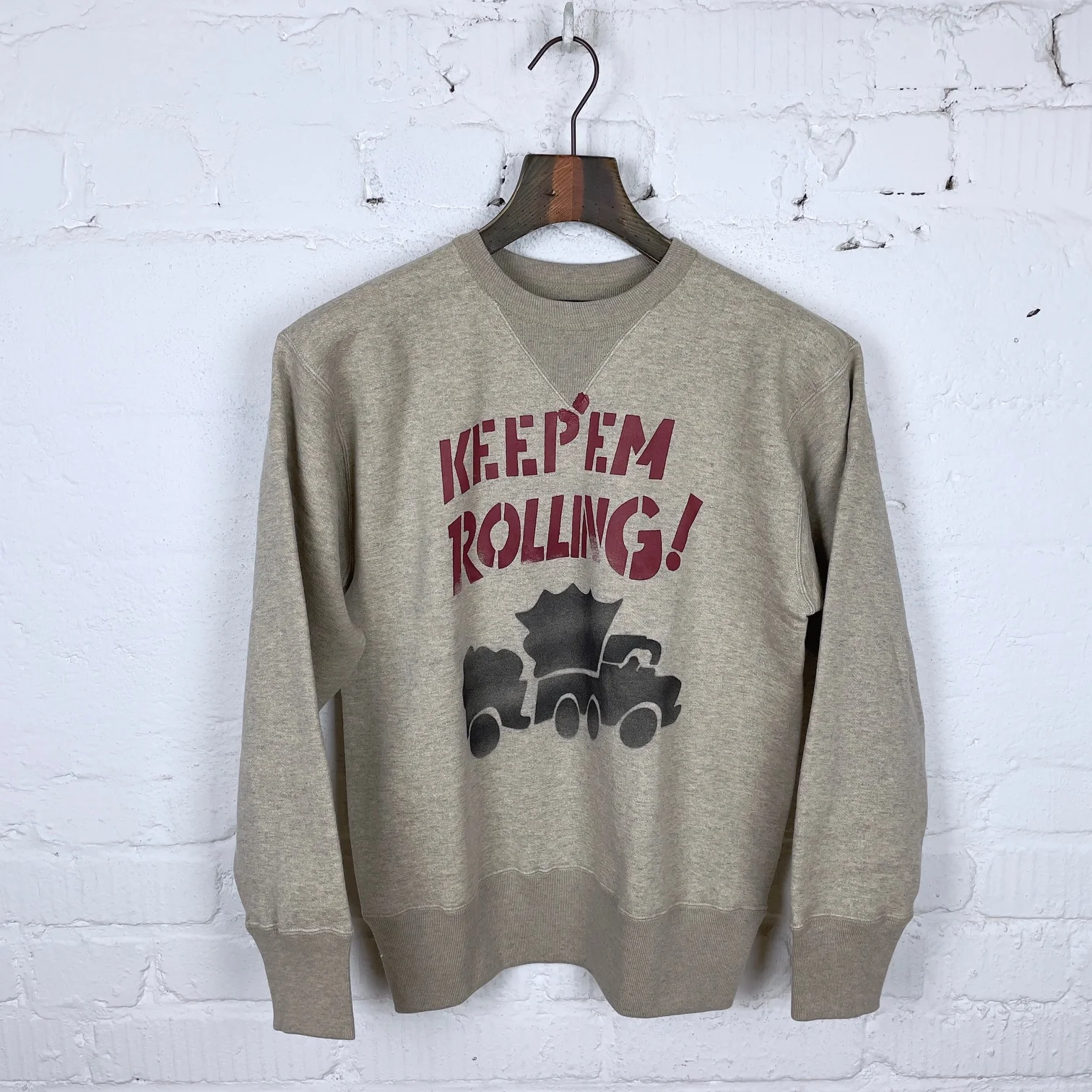 the real mccoy's | military print sweatshirt - red ball highway