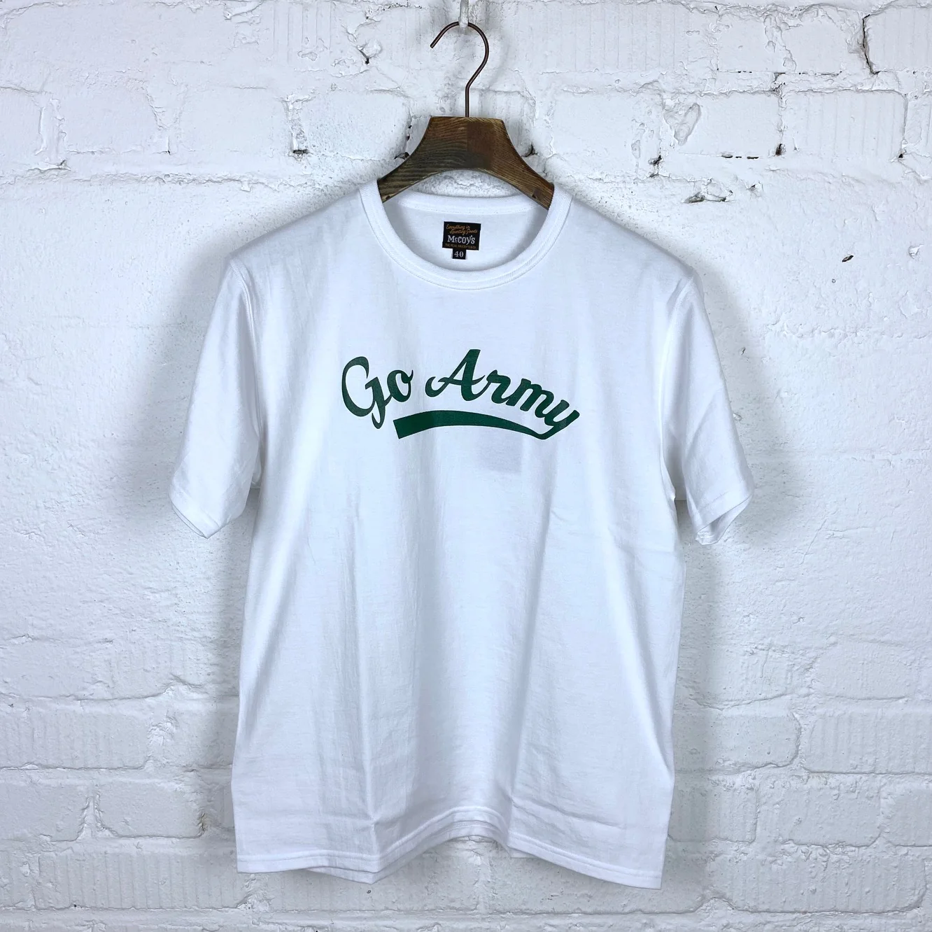 the real mccoy's | military tee - go army - white