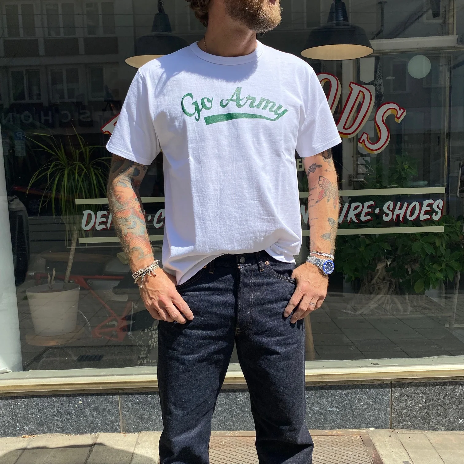 the real mccoy's | military tee - go army - white - Image 3