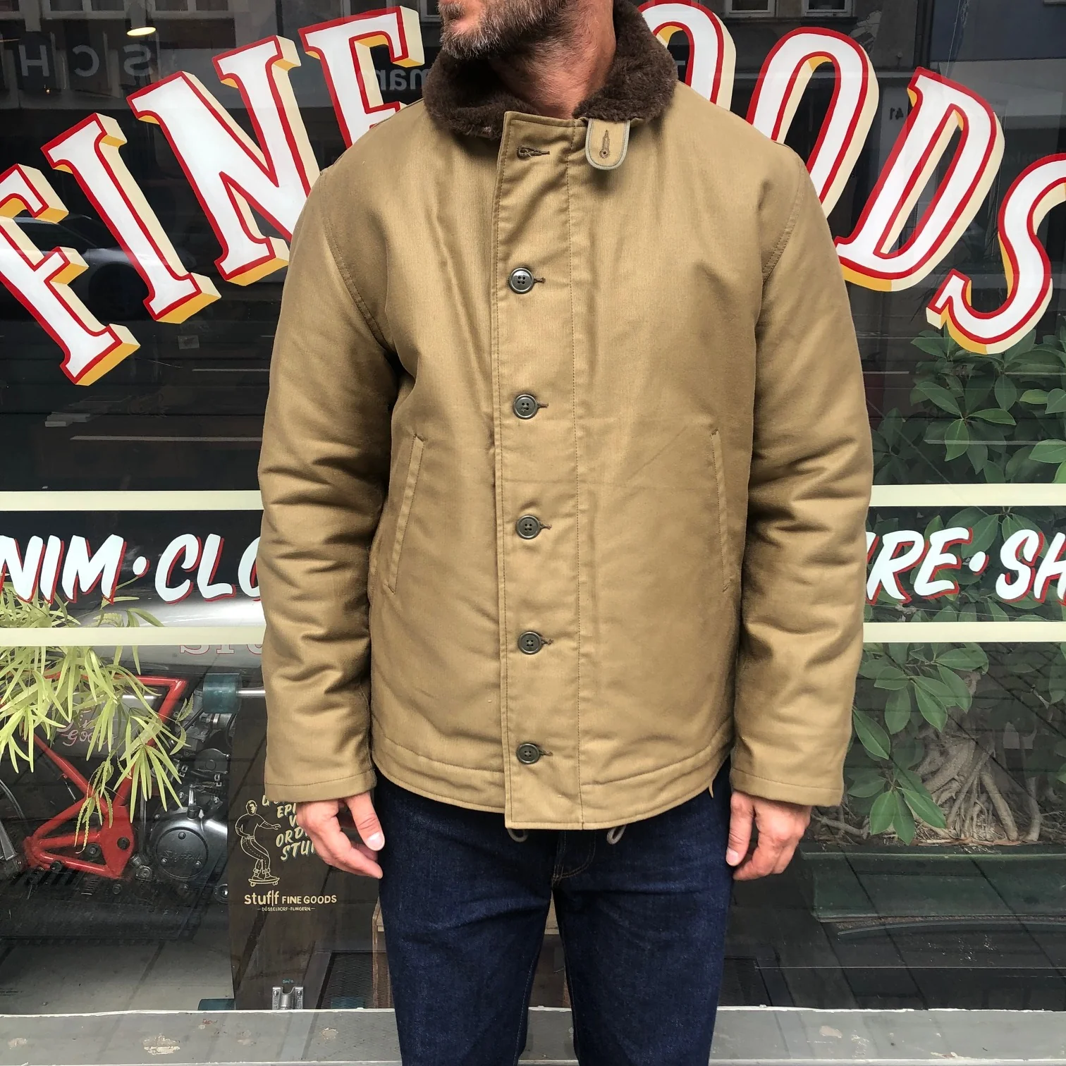the real mccoy's | n-1 deck jacket (khaki) - Image 3