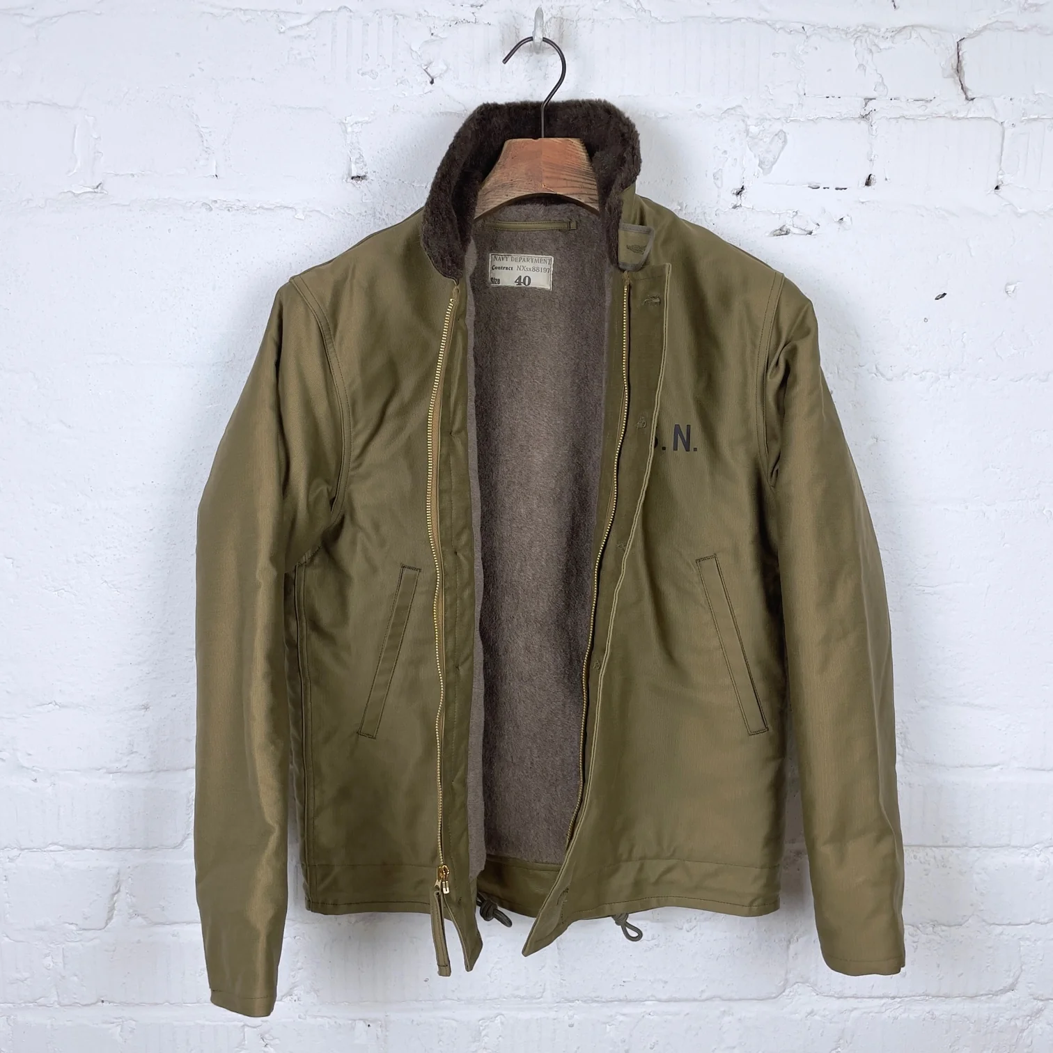 the real mccoy's | n-1 deck jacket (khaki) - stencil - Image 4