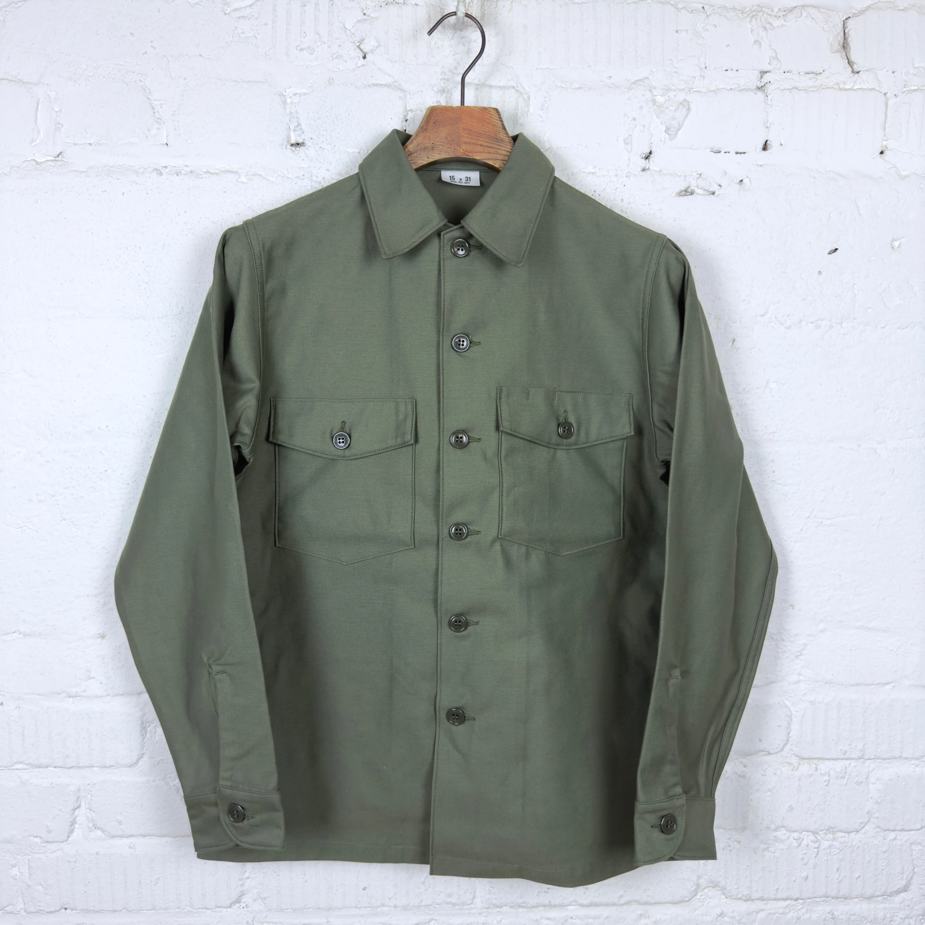 the real mccoy's | shirt, man's, cotton sateen, og-107