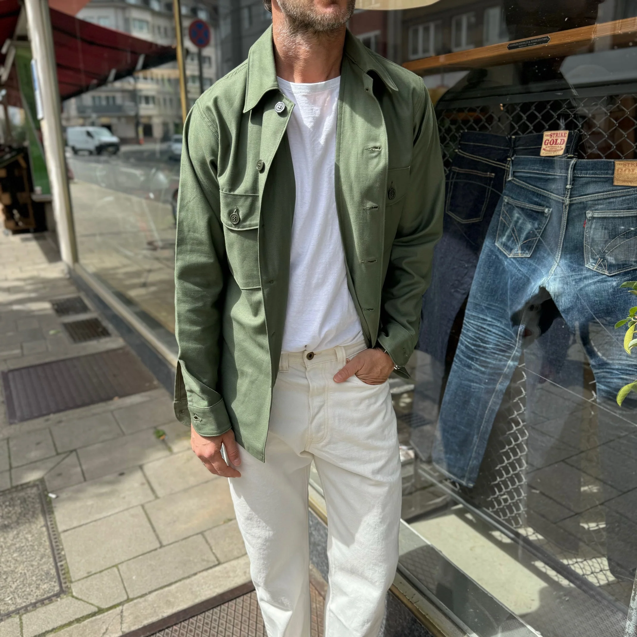 the real mccoy's | shirt, man's, cotton sateen, og-107 - Image 3