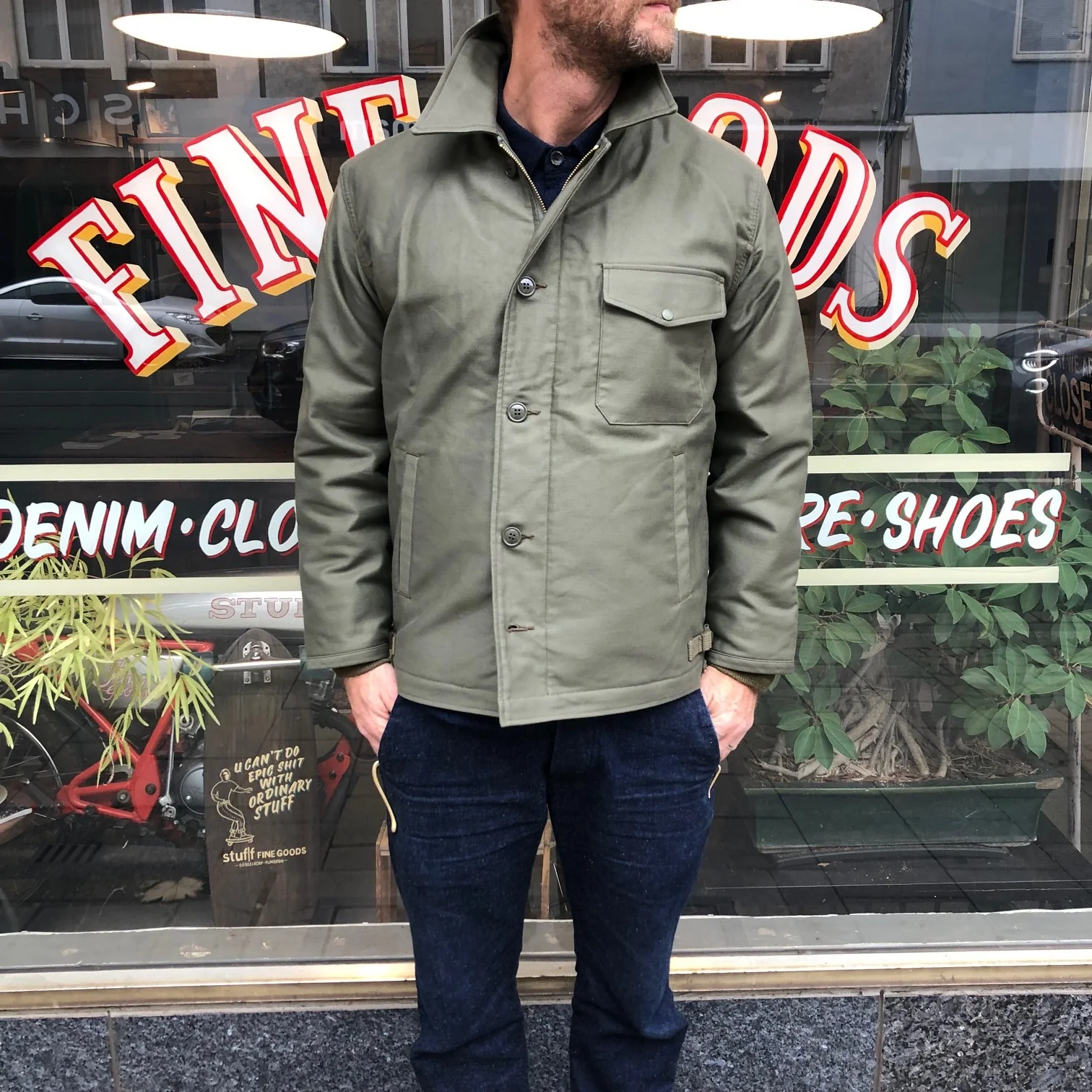 the real mccoy's | u.s.n. a-2 deck jacket real mccoy mfg. - Image 3