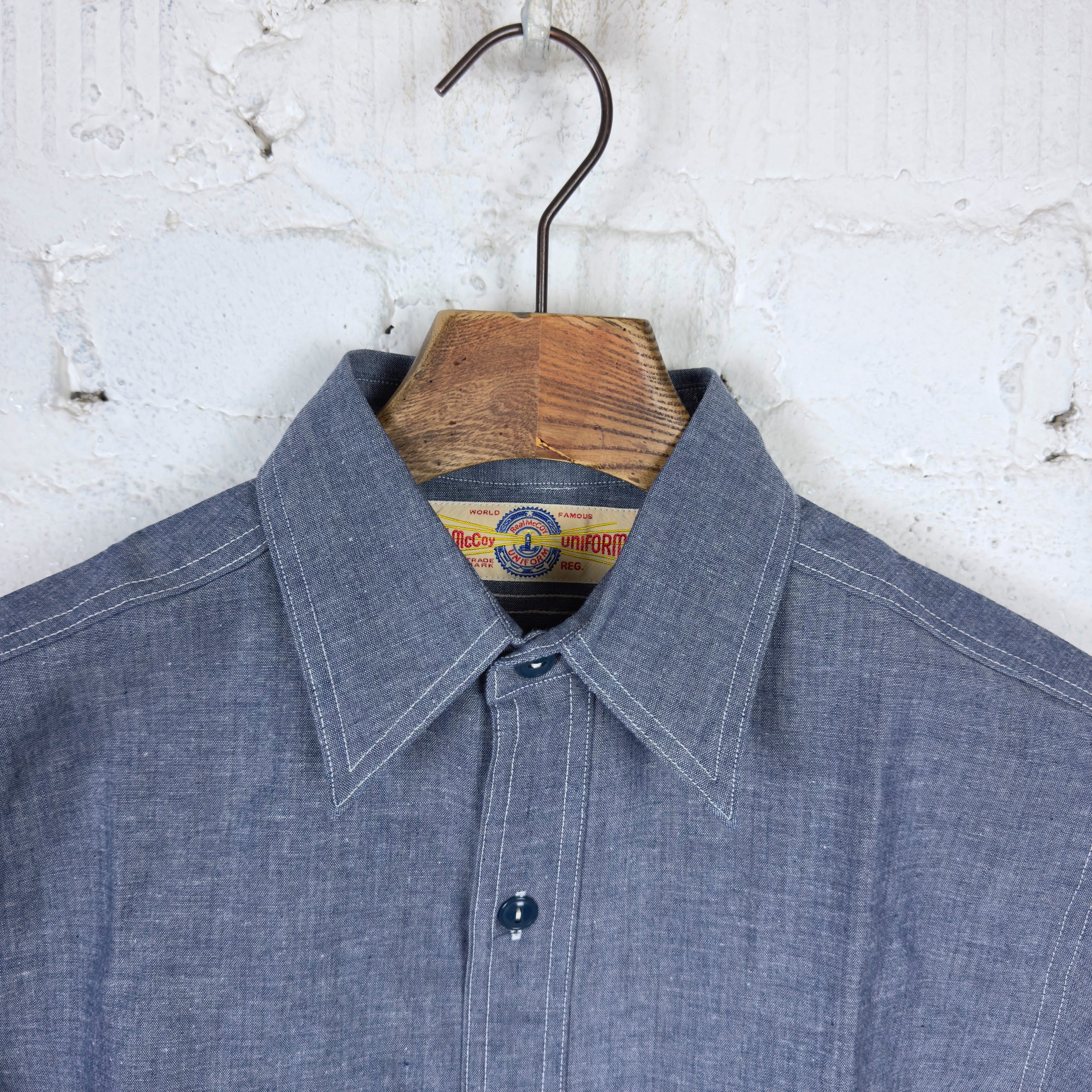 the real mccoy's | u.s. navy chambray l/s shirt - Image 2