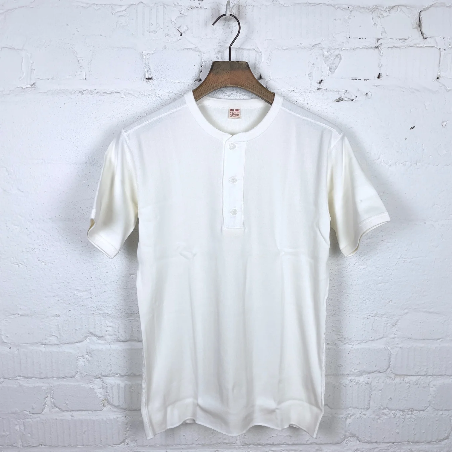 the real mccoy's | union henley undershirt s-s white