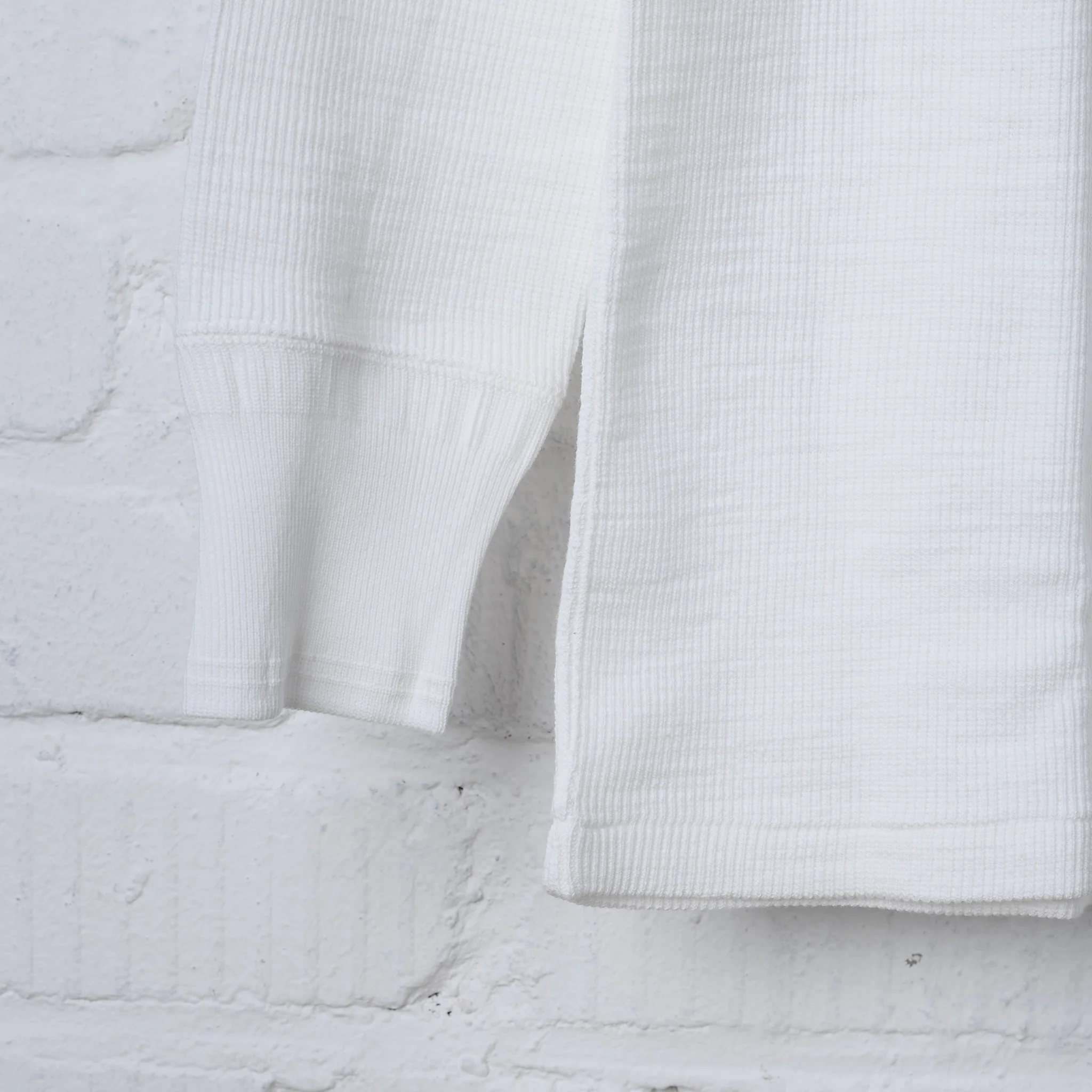 the real mccoy's | western cardigan stitch henley shirt white - Image 3