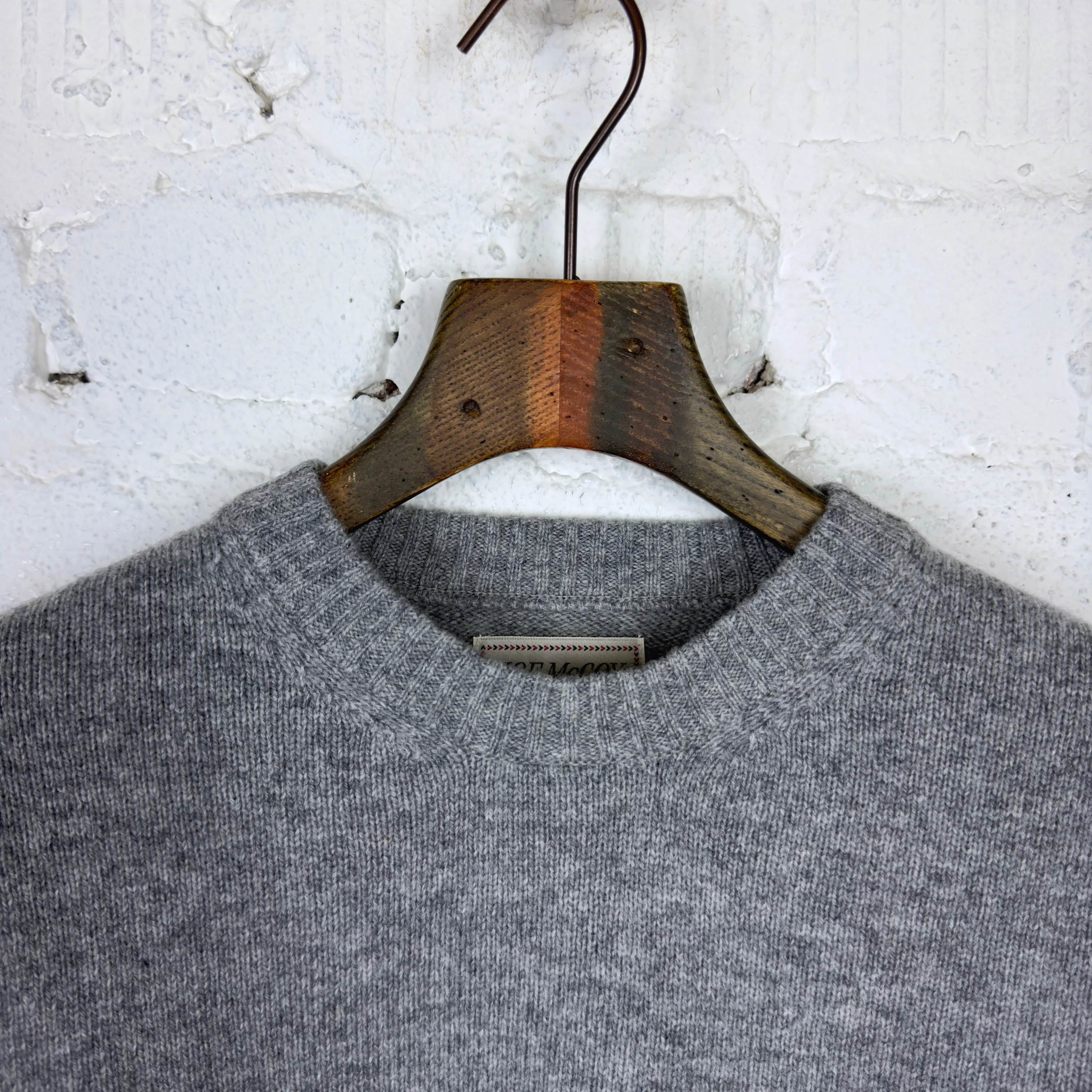 the real mccoy's | wool crewneck sweater gray - Image 4