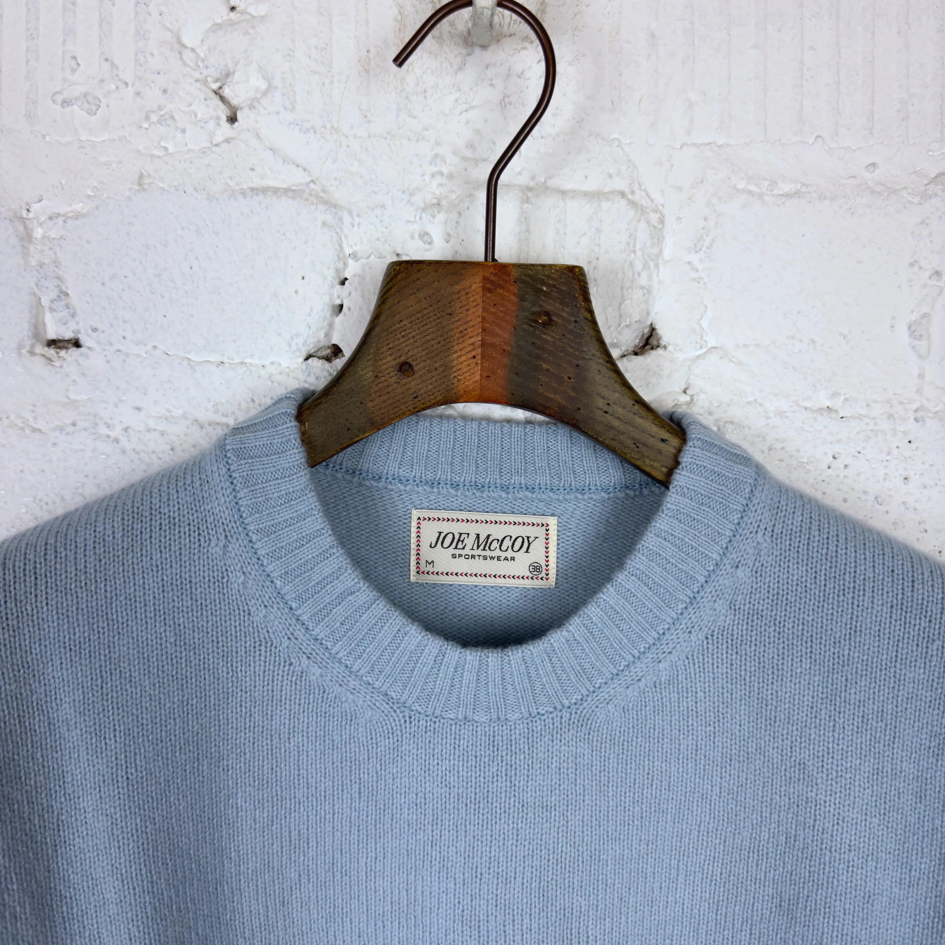 the real mccoy's | wool crewneck sweater light blue - Image 4