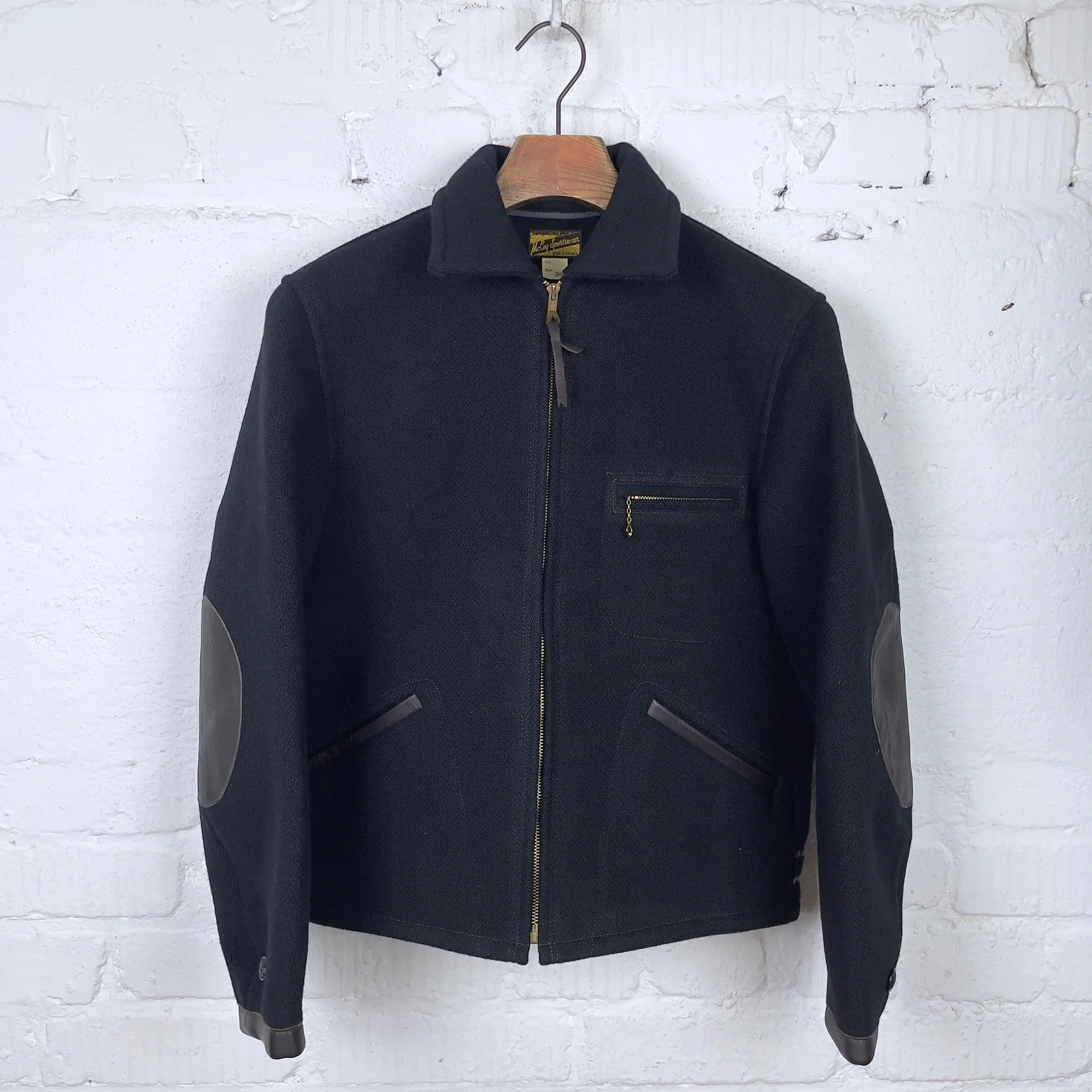 the real mccoy's | wool field sports jacket - black