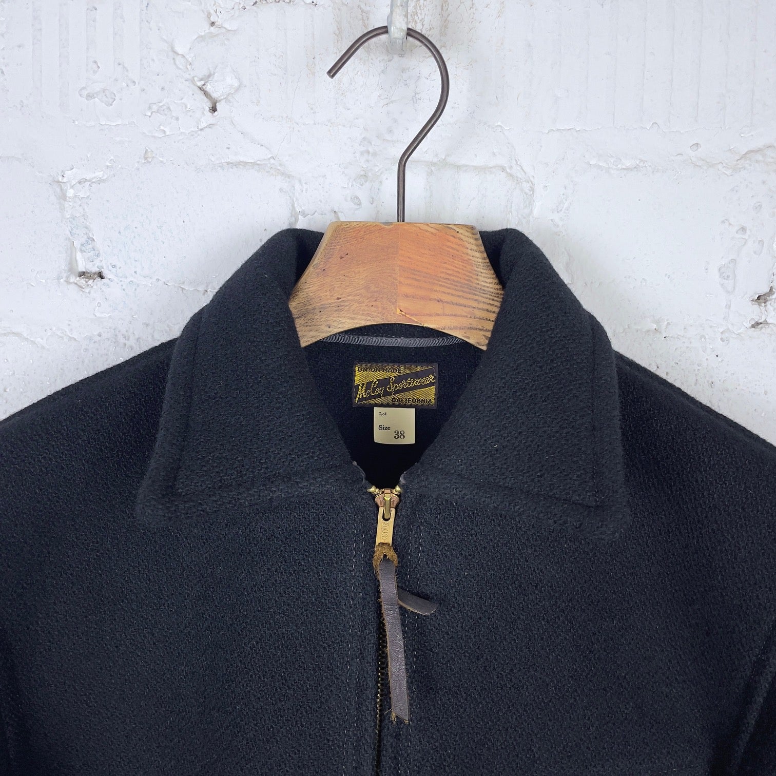 the real mccoy's | wool field sports jacket - black - Image 4