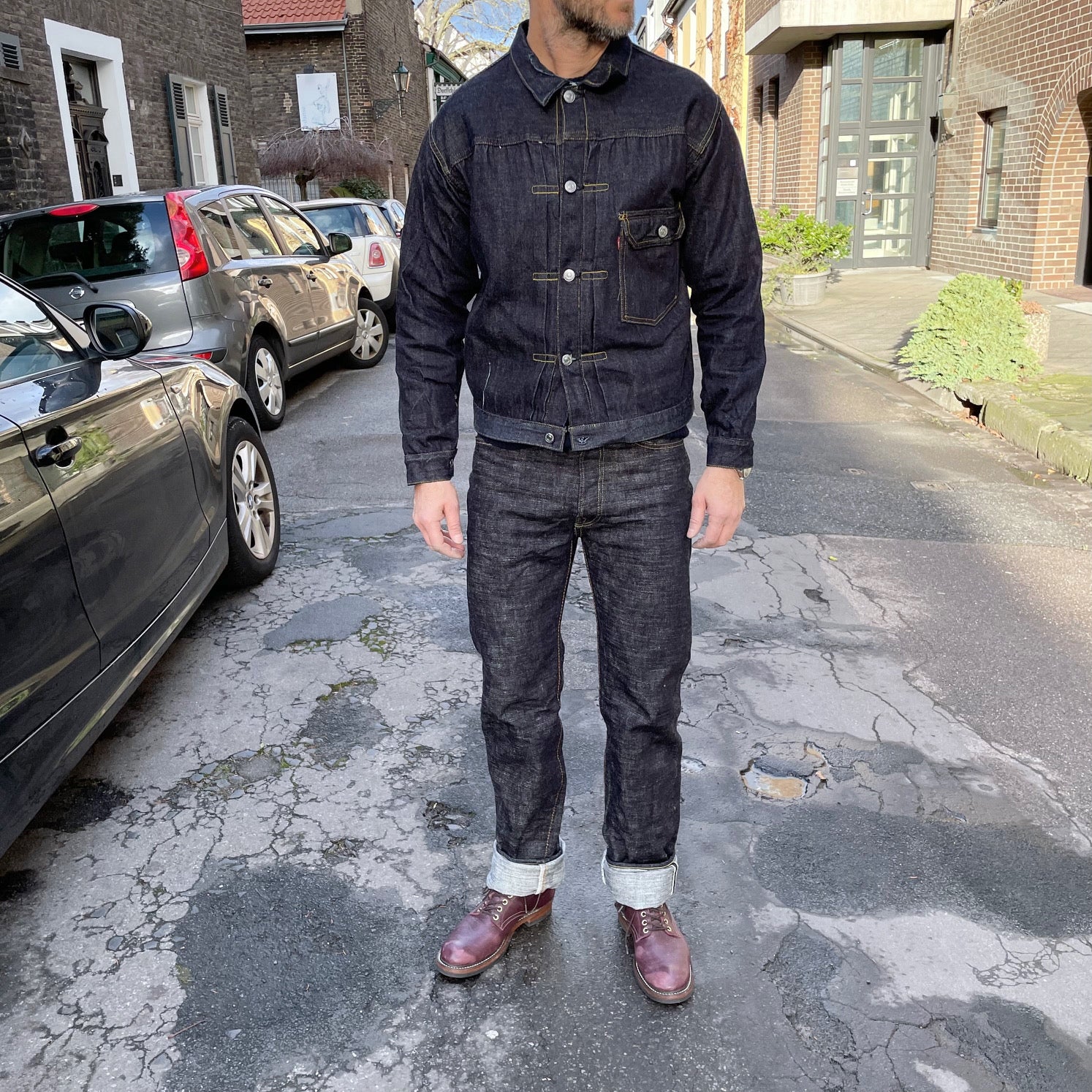 the strike gold | sg7103 17oz heavy slub regular straight jeans - Image 2