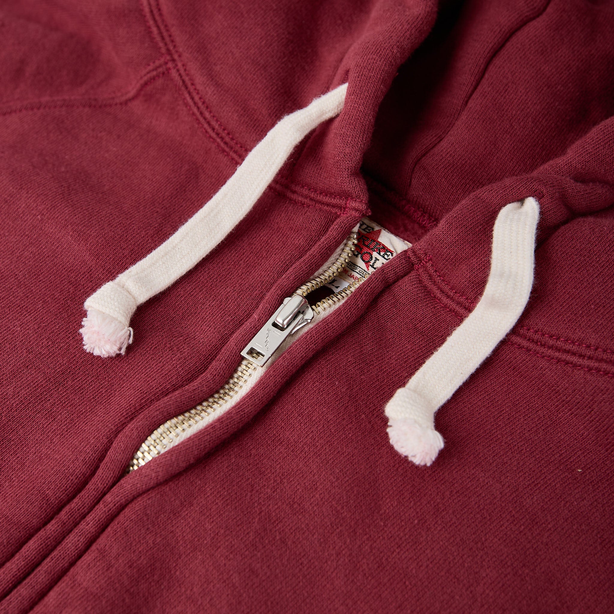 the strike gold | sgc004 heavy loopwheeled zip hoodie burgundy - Image 3