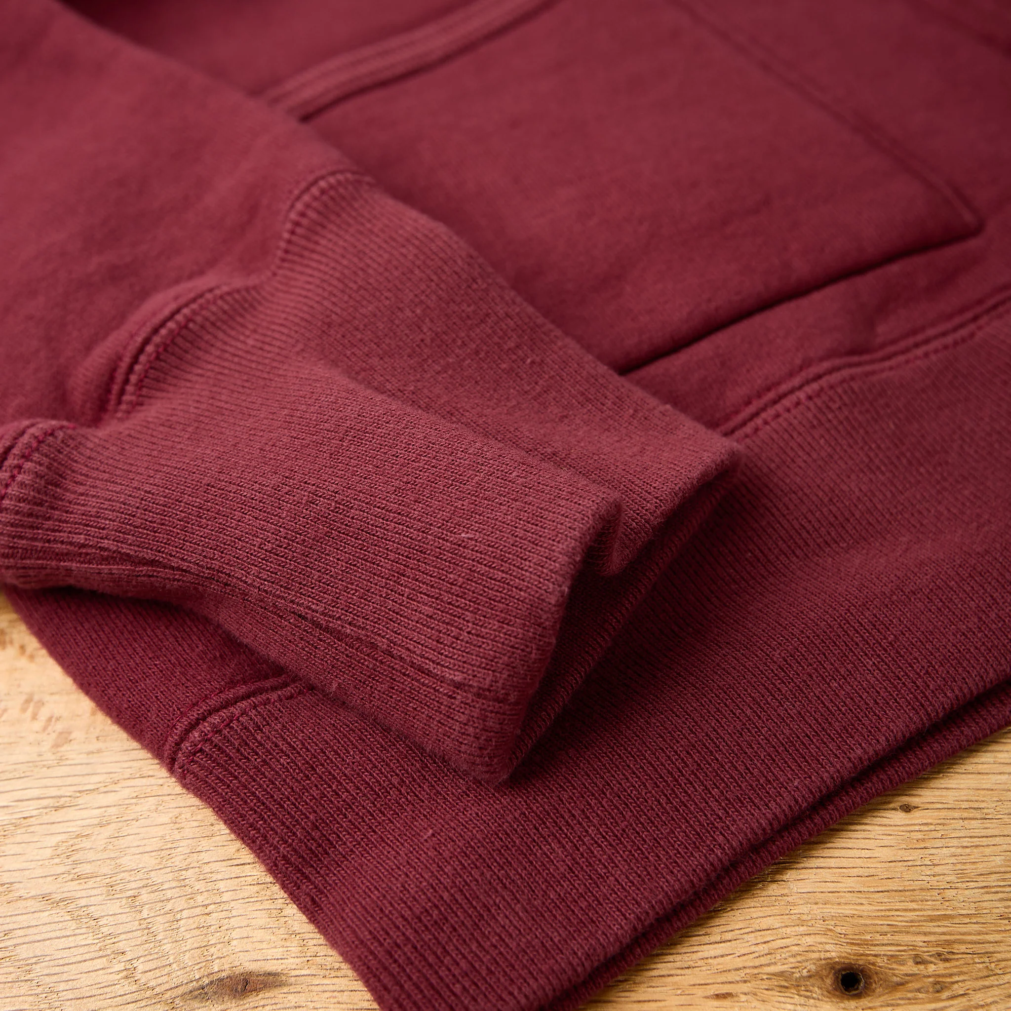 the strike gold | sgc004 heavy loopwheeled zip hoodie burgundy - Image 4