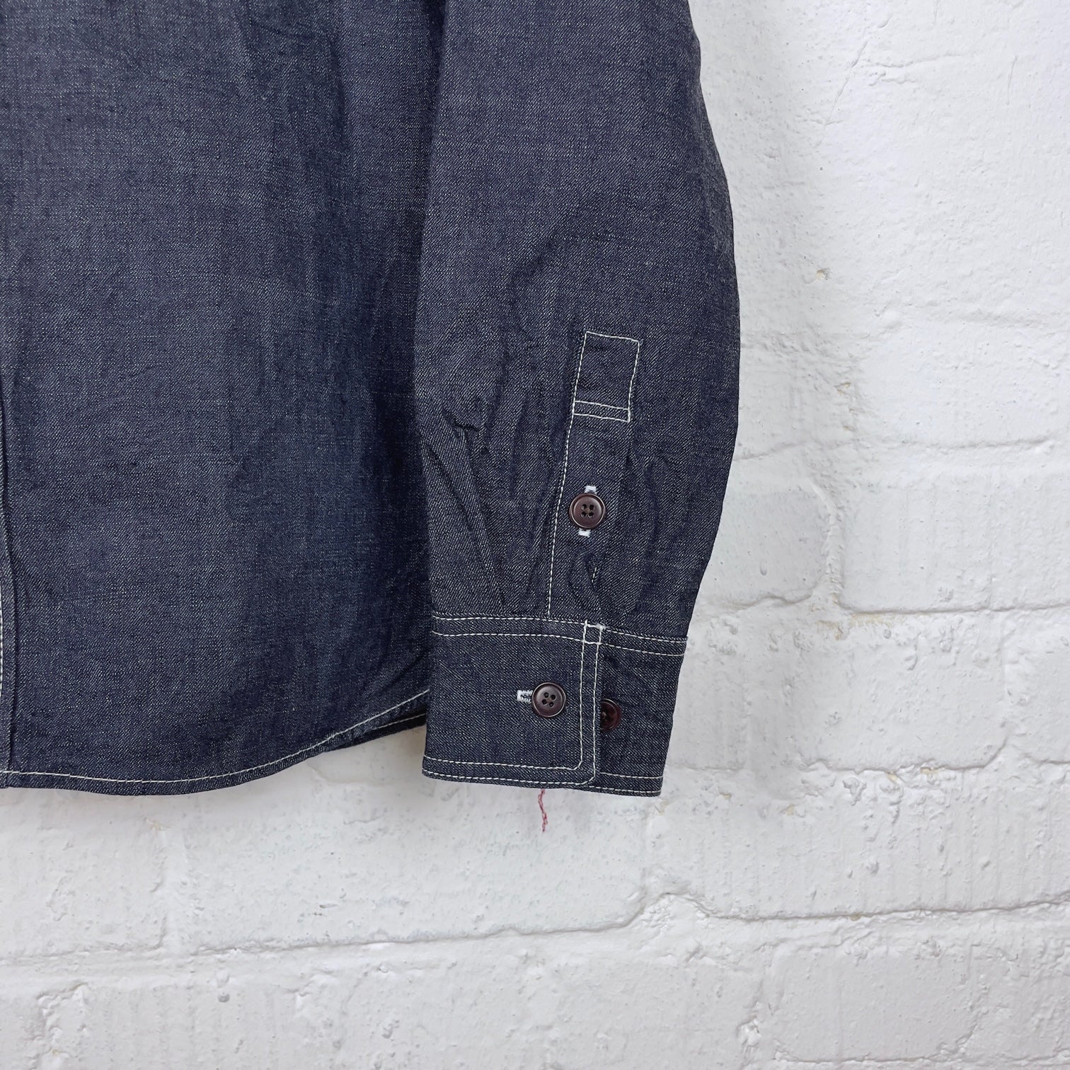 the strike gold | sgs001 10oz slub selvedge denim work shirt - Image 5