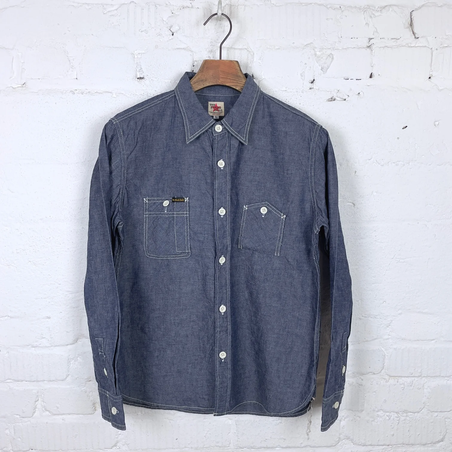 the strike gold | sgs2301 selvedge chambray work shirt