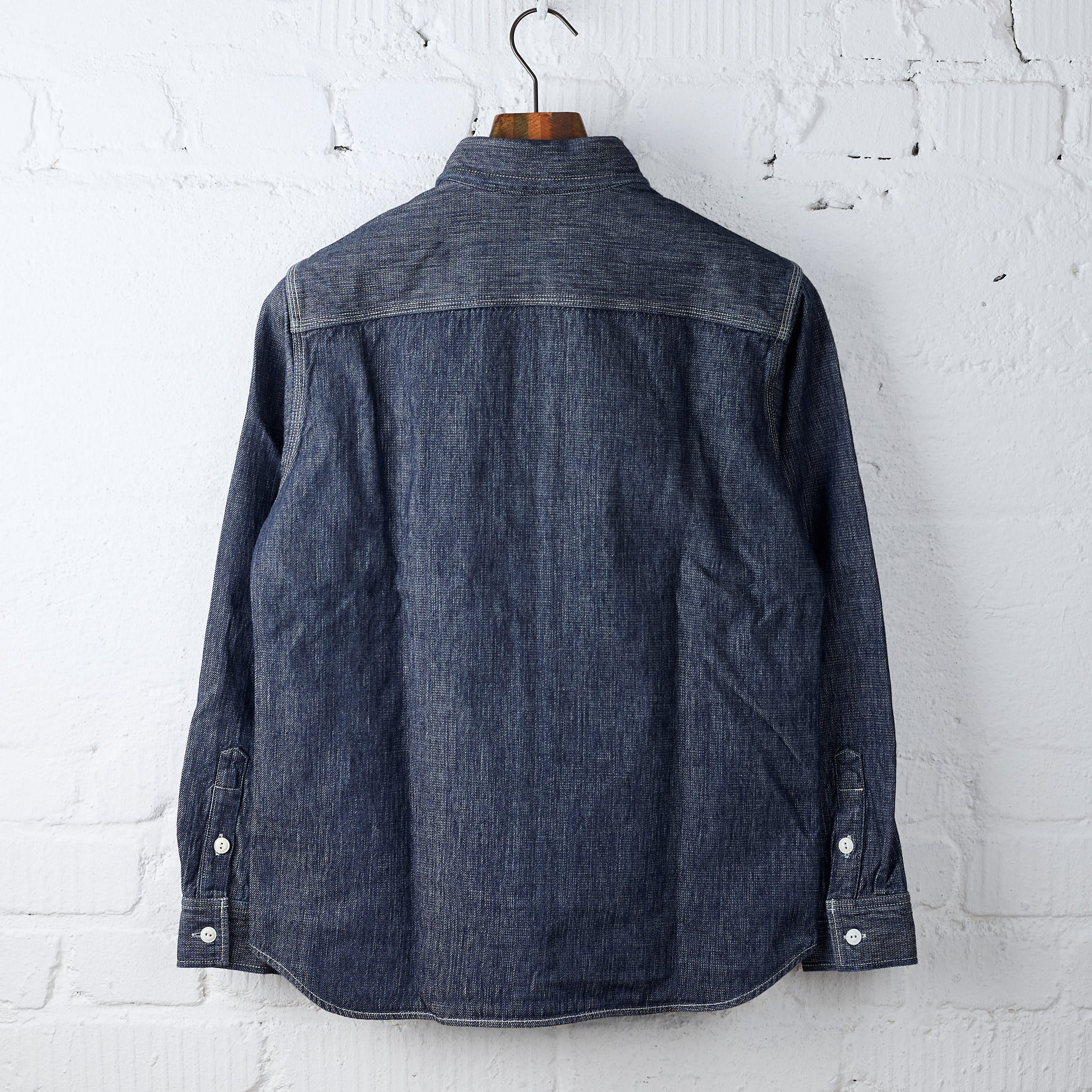 ues | 11.4oz indigo double weave shirt - Image 4