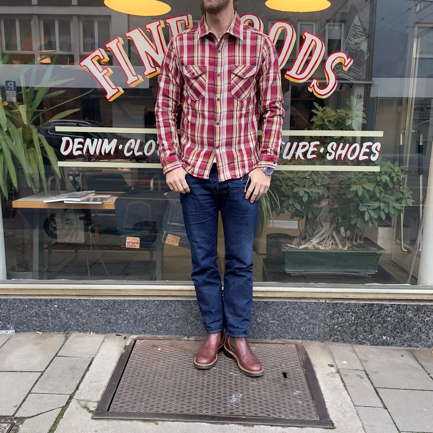 ues | 502351 heavy flannel shirt red - Image 3