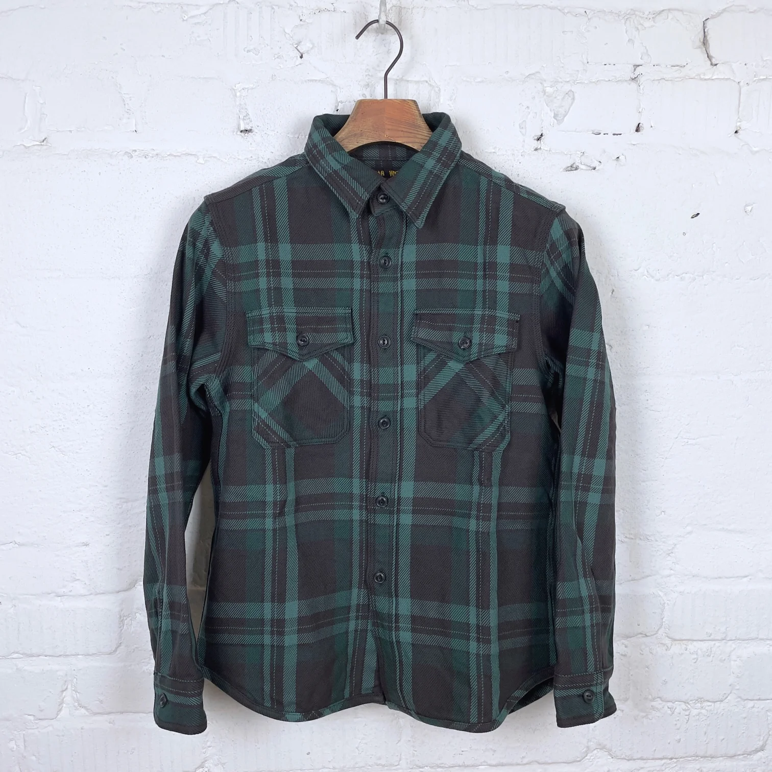 ues | 502355 extra heavy flannel shirt green