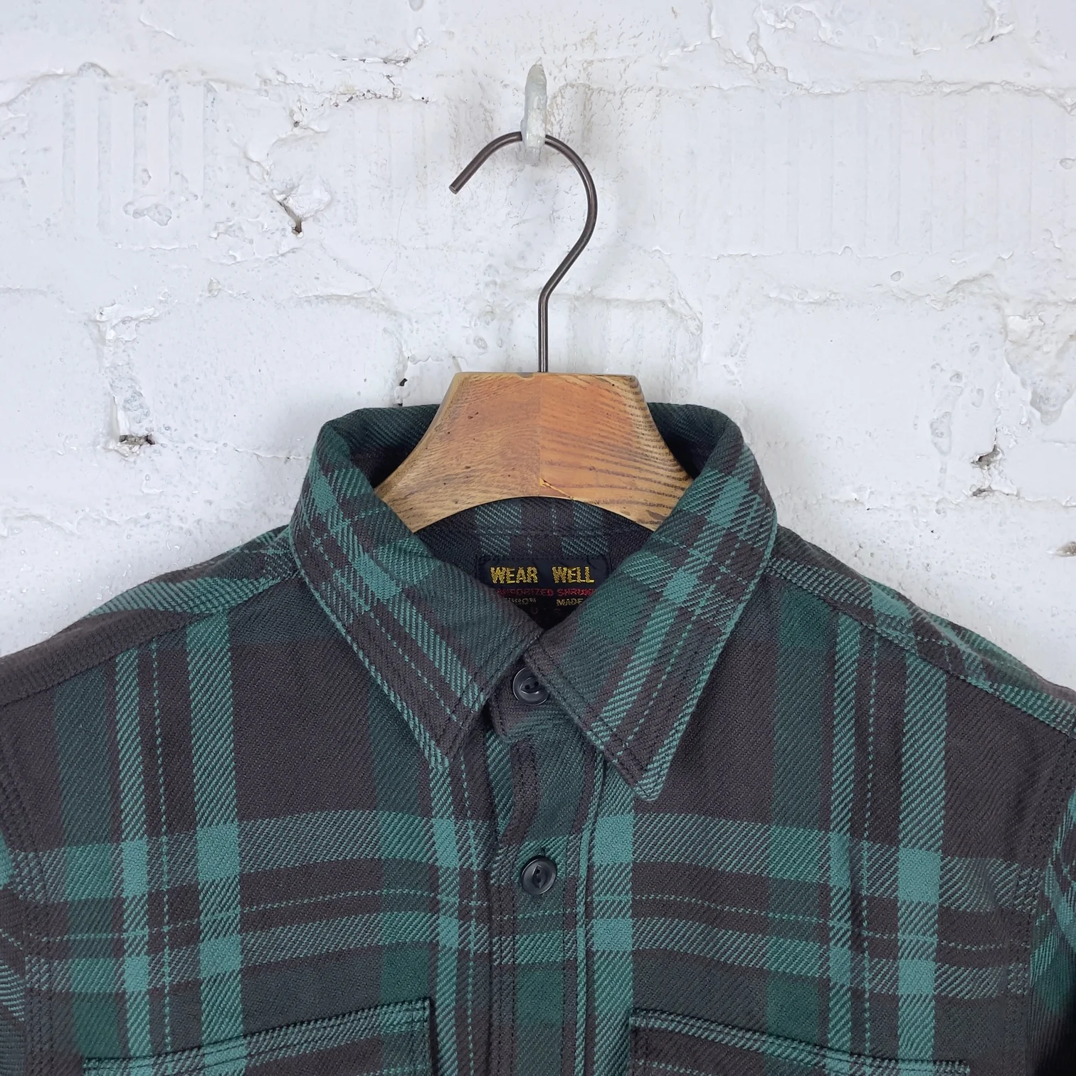 ues | 502355 extra heavy flannel shirt green - Image 2