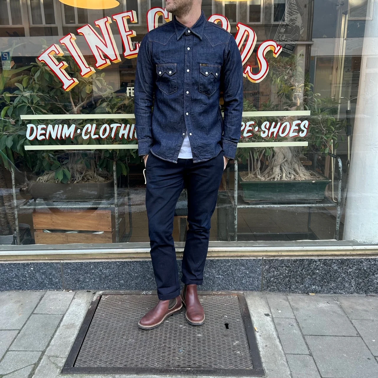 ues | 505w denim western shirt - Image 2
