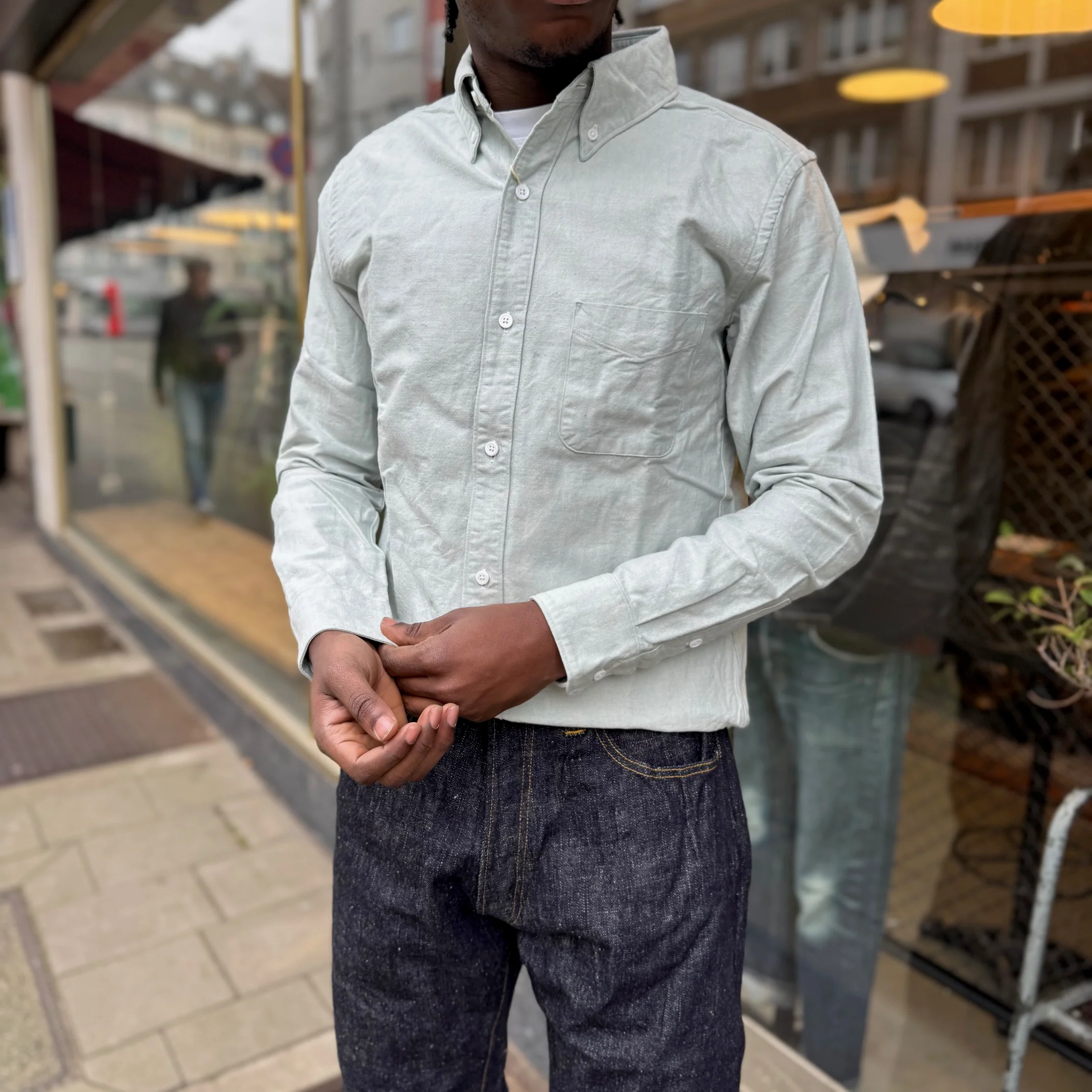 ues | bd oxford shirt indigo light - Image 2