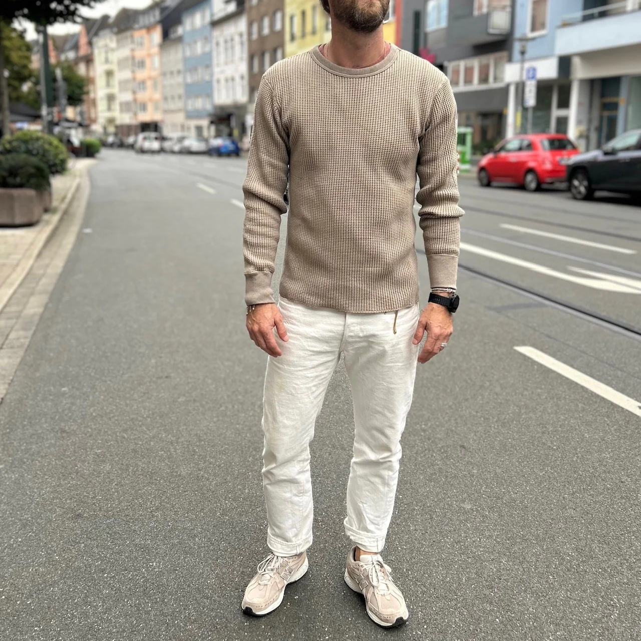 ues | big waffle tee beige - Image 4