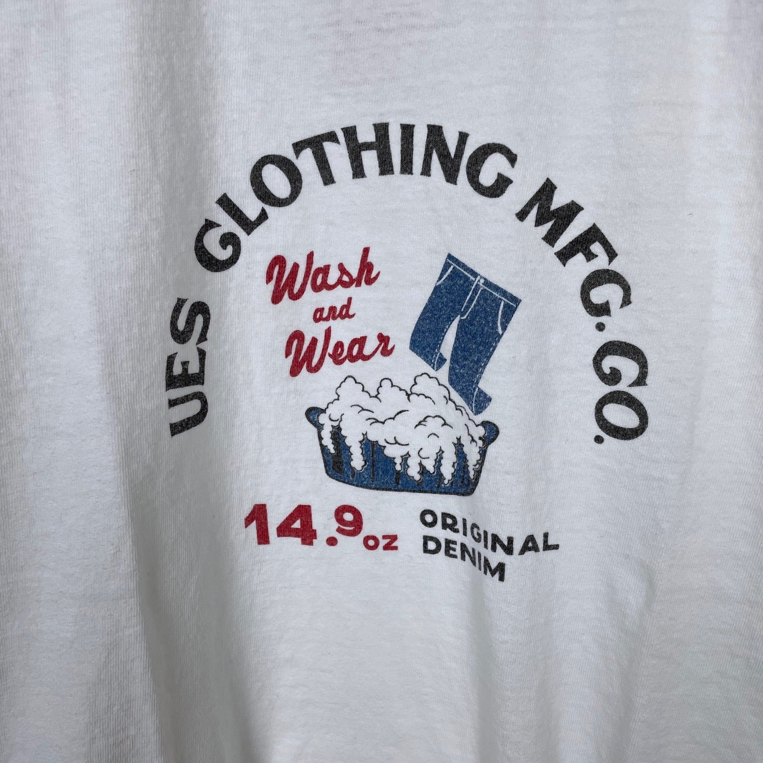 ues | denim wash t-shirt white - Image 2