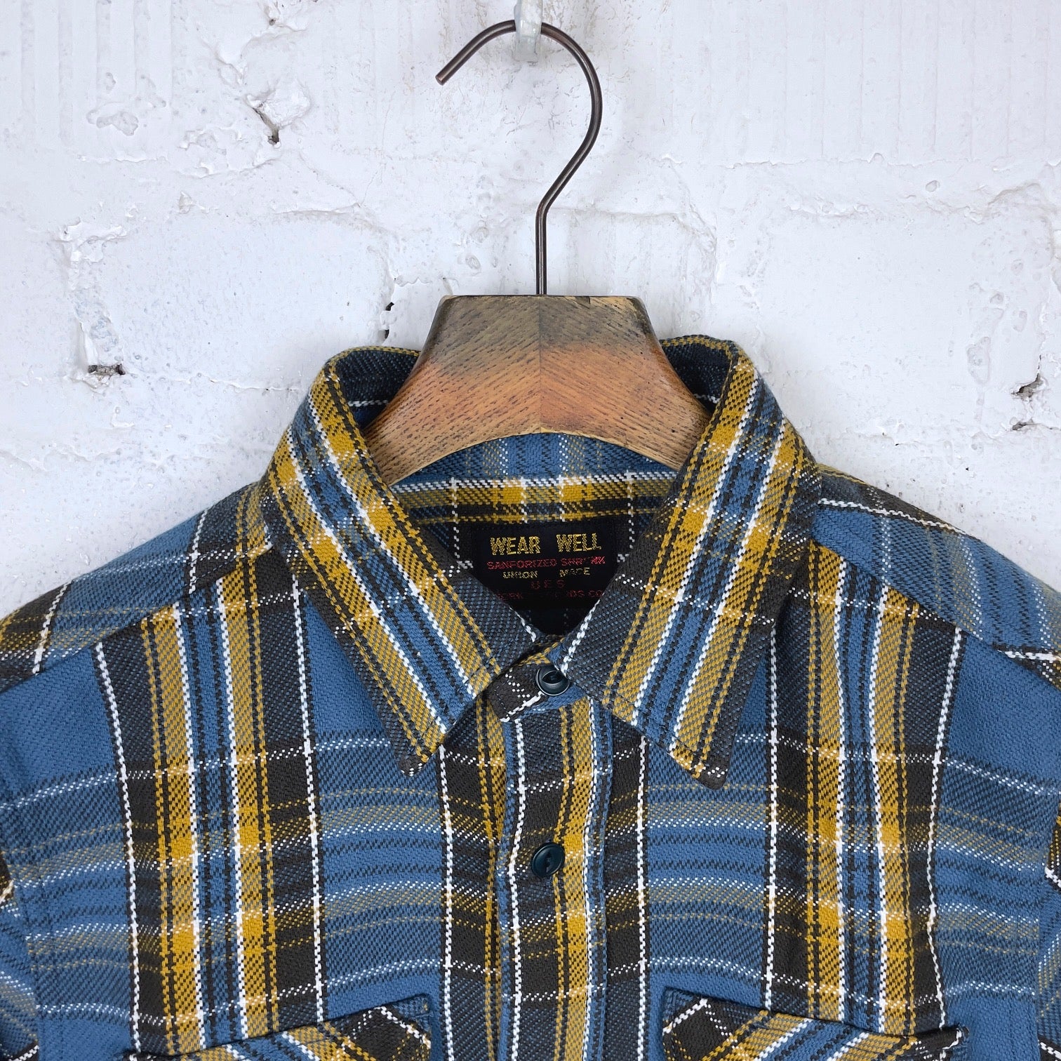 ues | heavy flannel shirt blue - Image 5