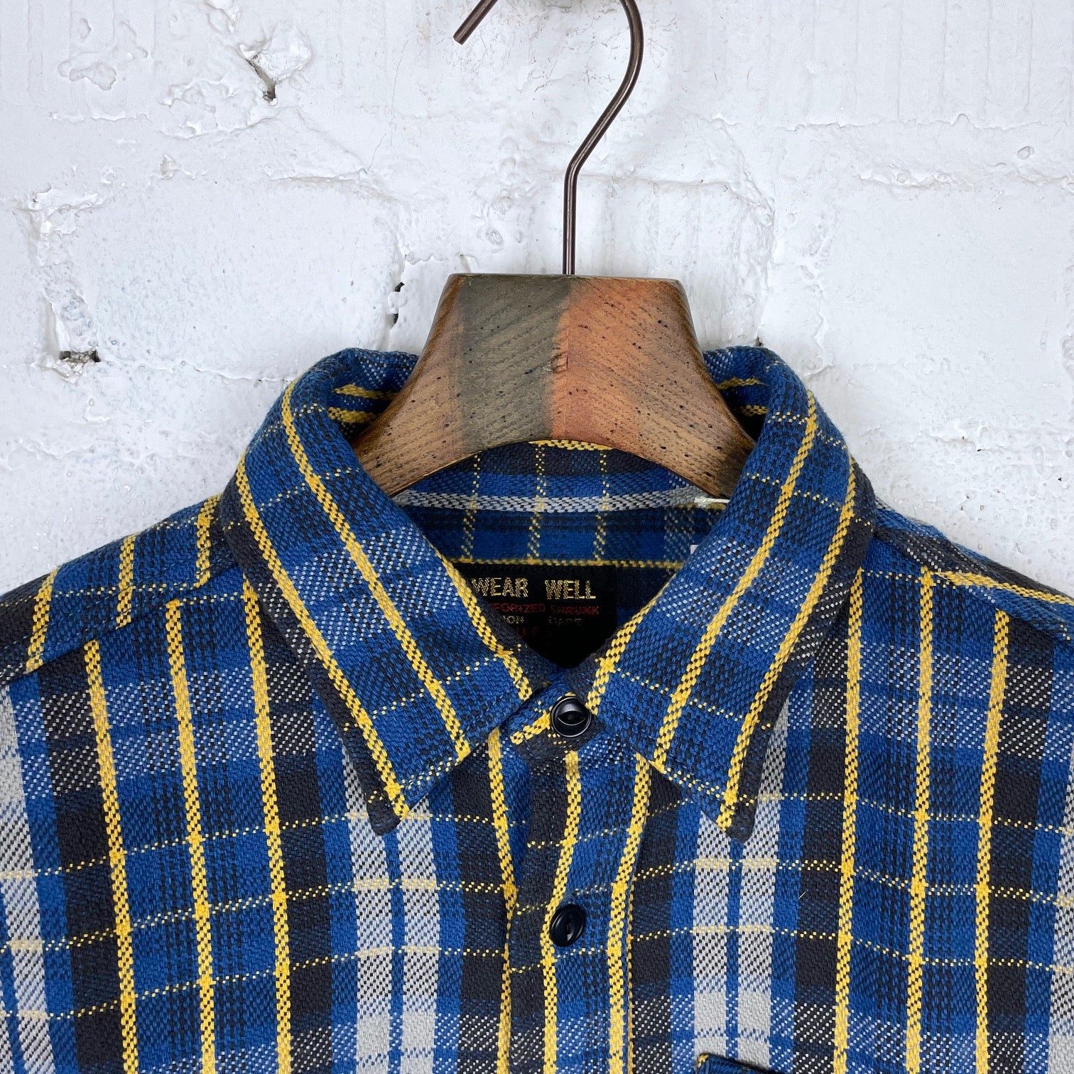ues | heavy flannel shirt blue - Image 4