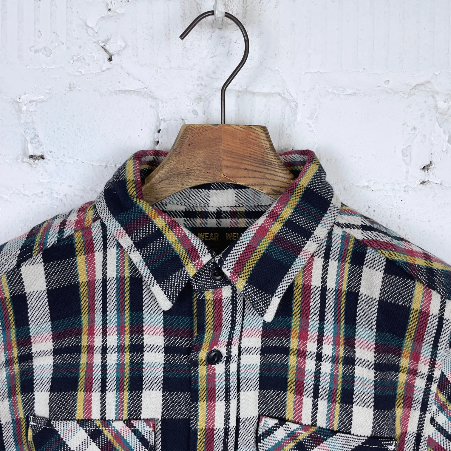 ues | heavy flannel shirt navy - Image 4