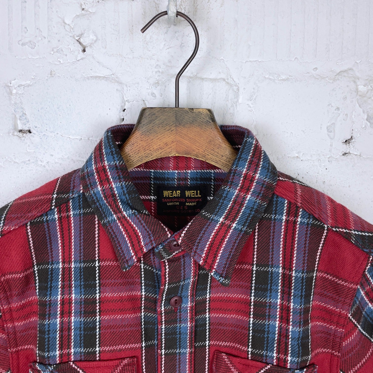ues | heavy flannel shirt red - Image 5