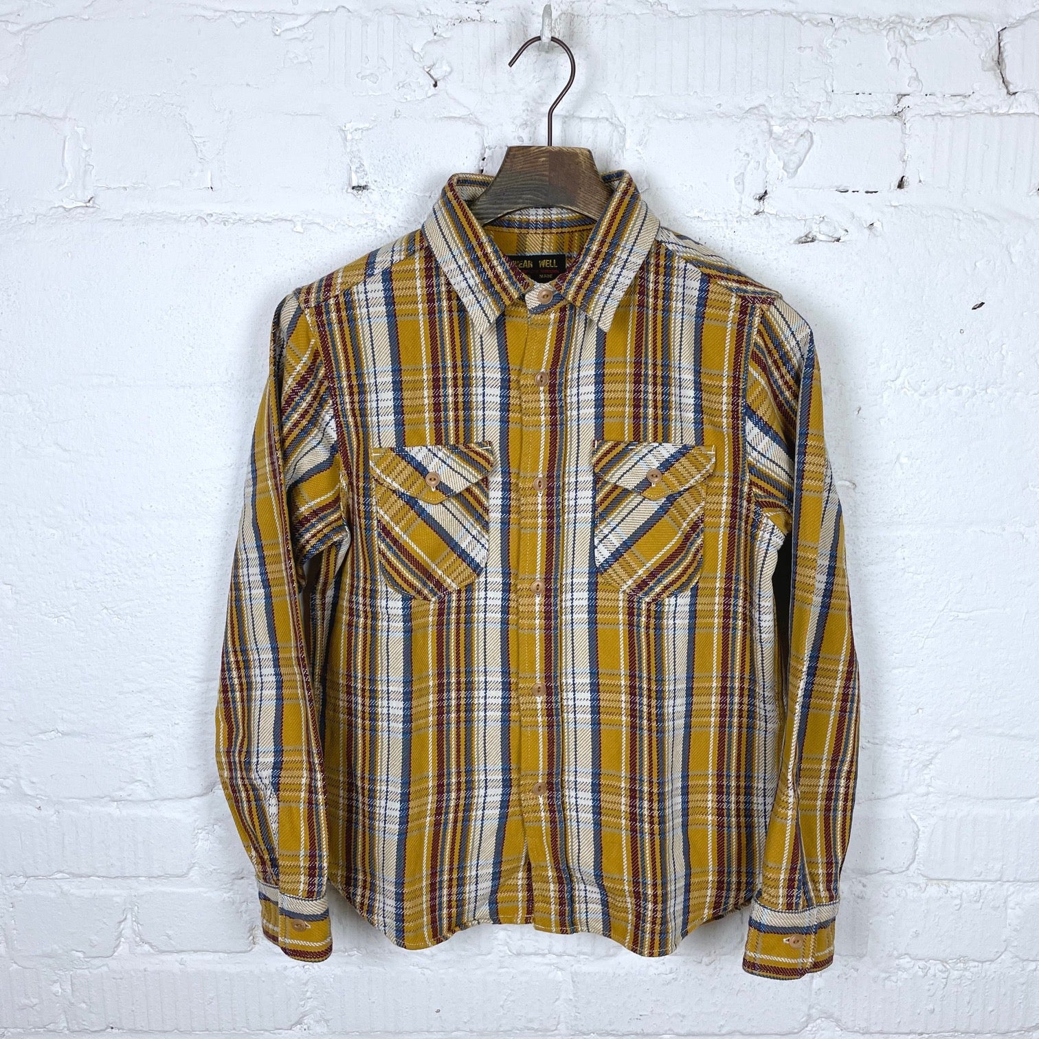 ues | heavy flannel shirt yellow