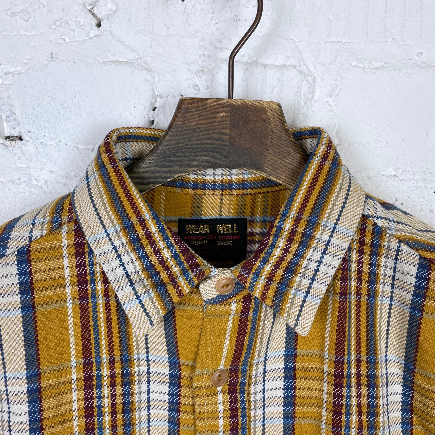 ues | heavy flannel shirt yellow - Image 2