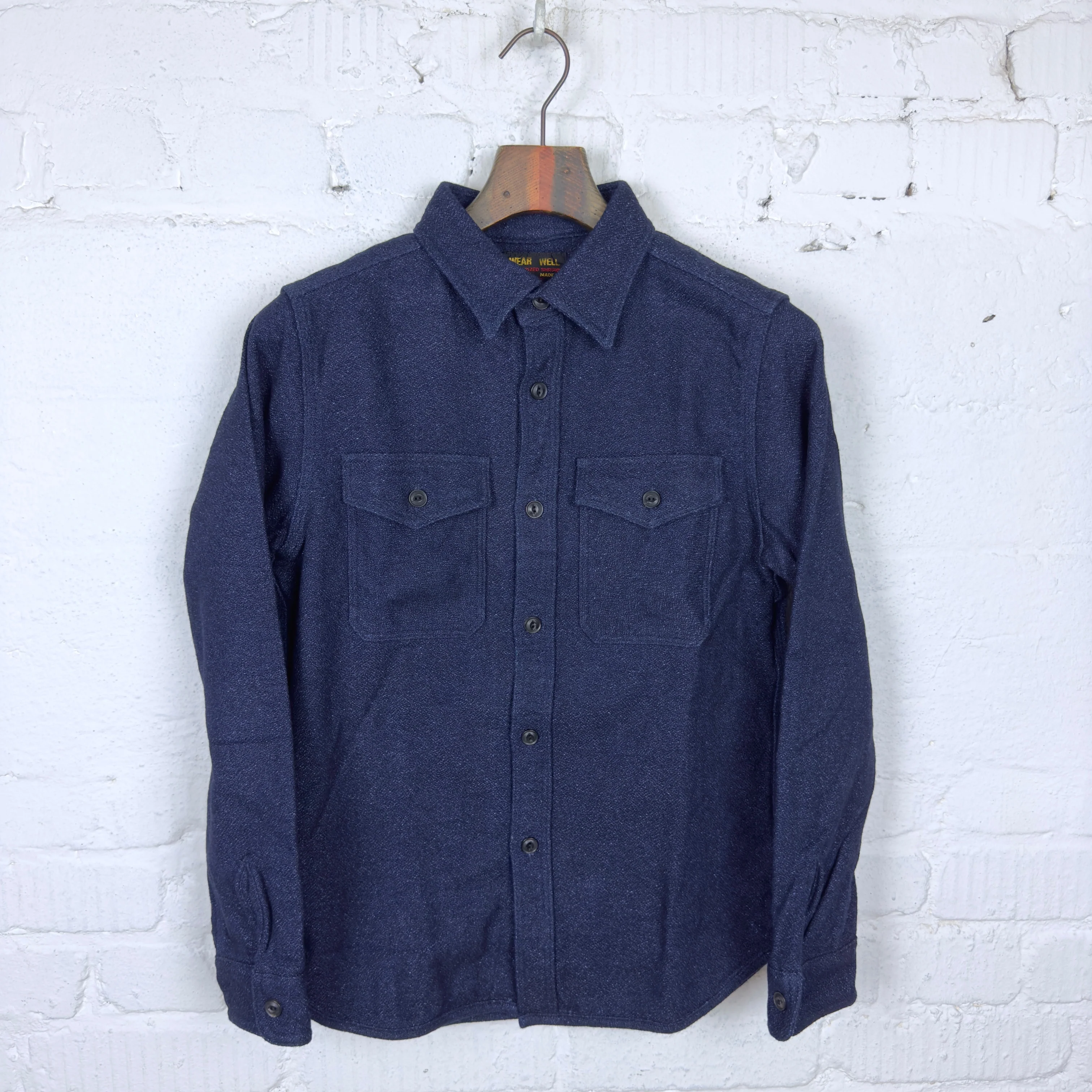 ues | indigo extra heavy flannel shirt amundsen