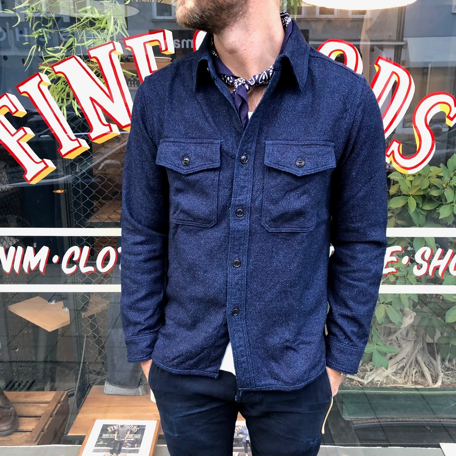ues | indigo extra heavy flannel shirt amundsen - Image 2
